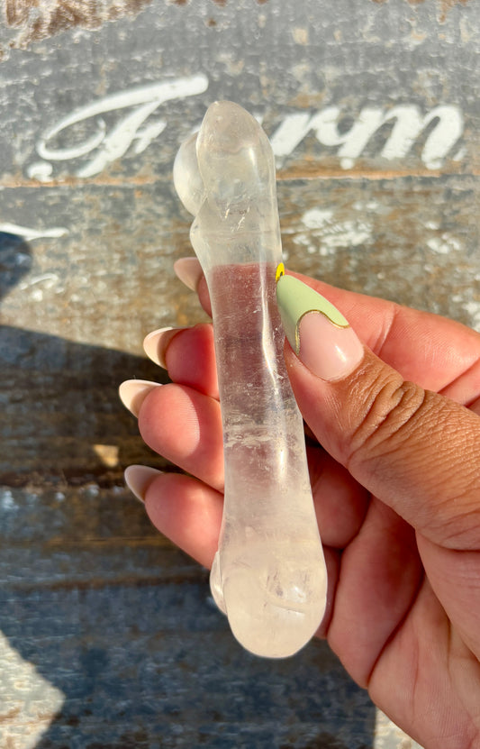 Clear Quartz Bone | Hand Carved | Opt G