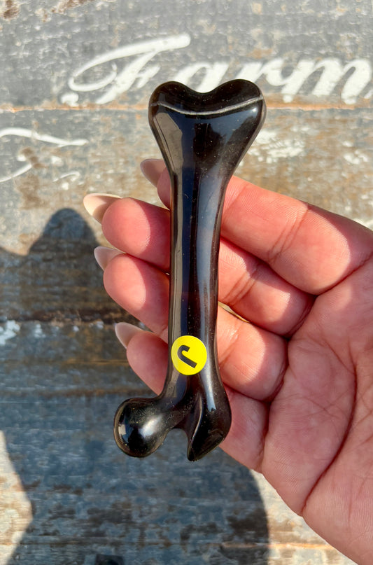Ice Obsidian Bone | Hand Carved | Opt J
