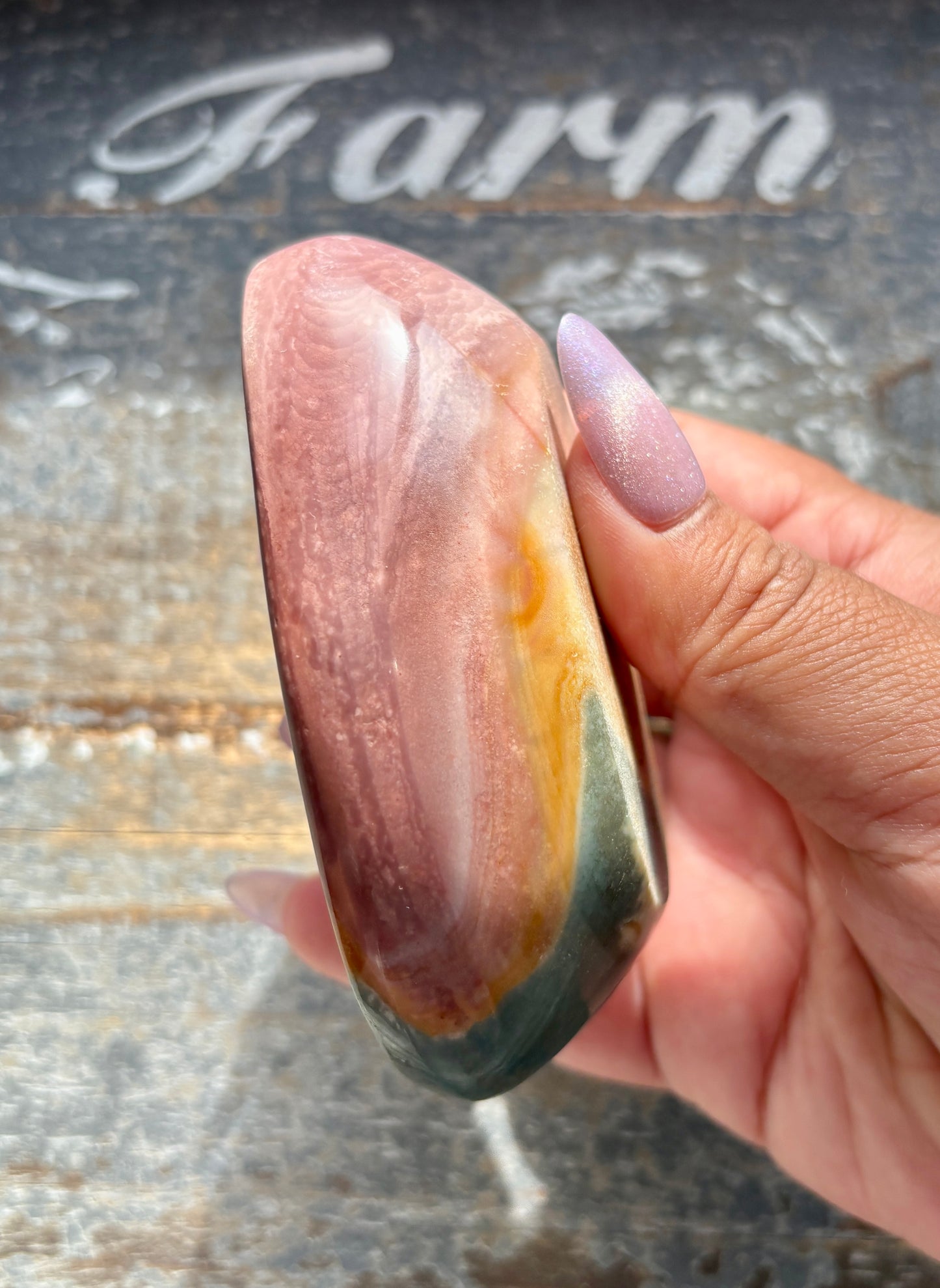 Gorgeous Polychrome Jasper Hand Carved Bowl from Madagascar