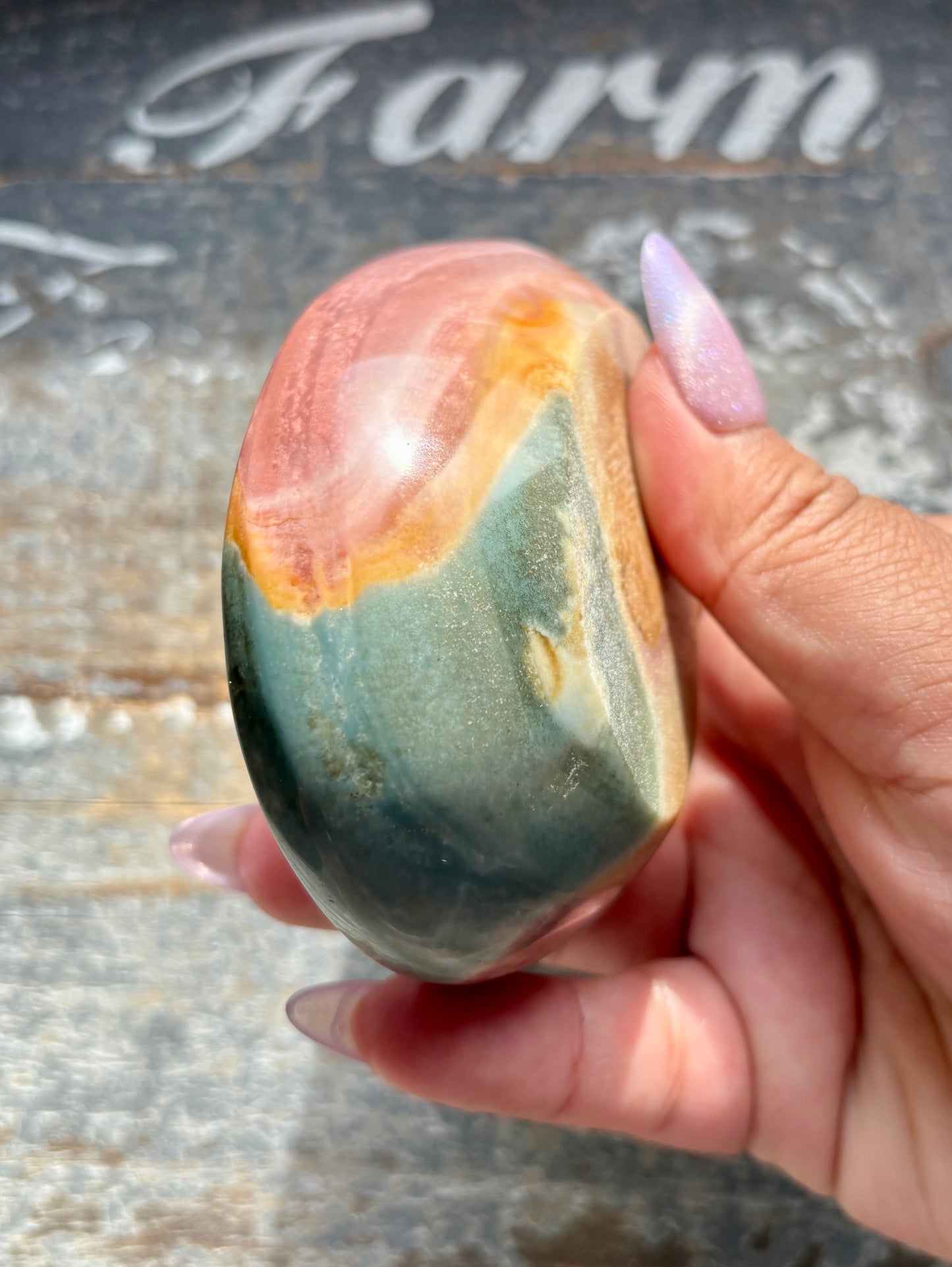 Gorgeous Polychrome Jasper Hand Carved Bowl from Madagascar