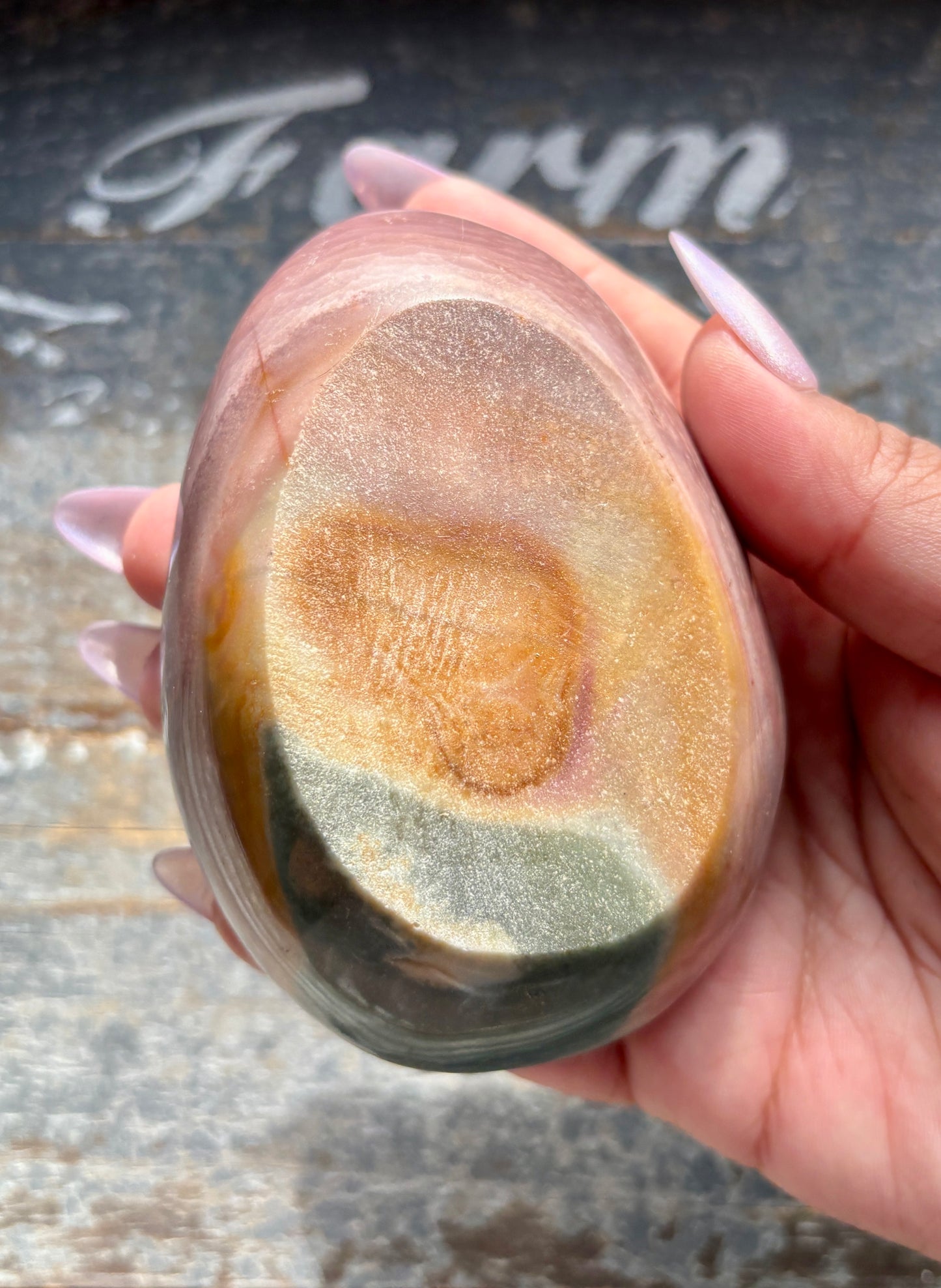 Gorgeous Polychrome Jasper Hand Carved Bowl from Madagascar