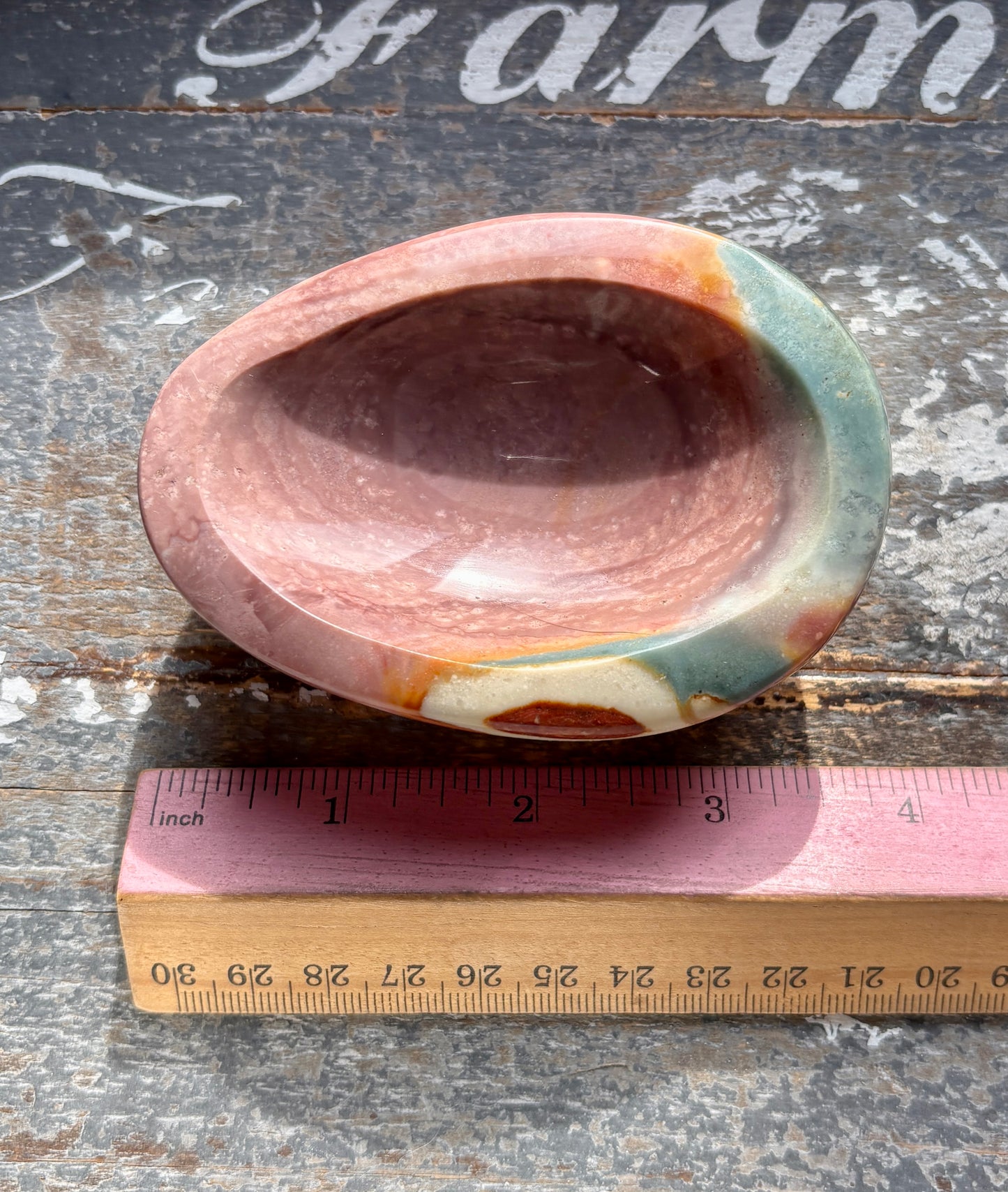 Gorgeous Polychrome Jasper Hand Carved Bowl from Madagascar