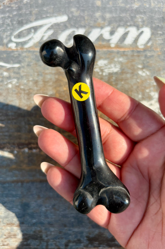 Ice Obsidian Bone | Hand Carved | Opt K