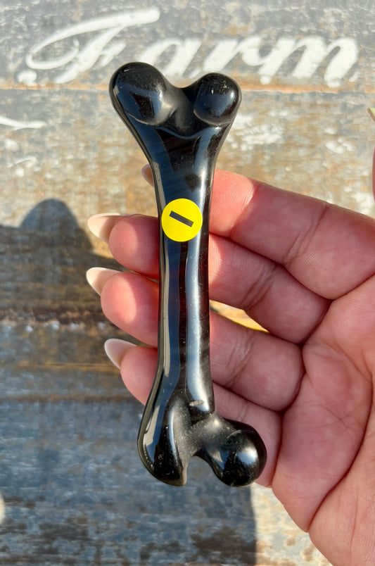 Ice Obsidian Bone | Hand Carved | Opt I