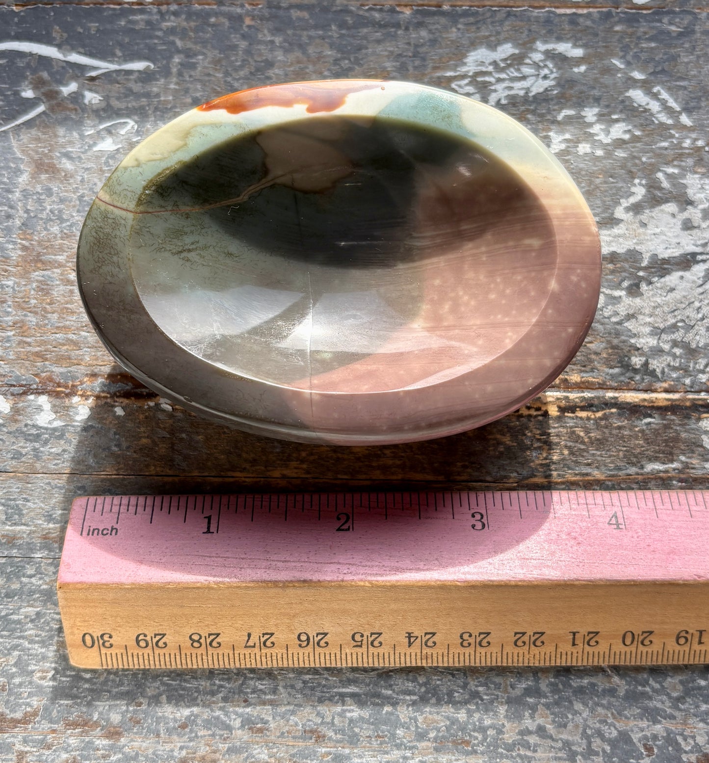 Gorgeous Polychrome Jasper Hand Carved Bowl from Madagascar