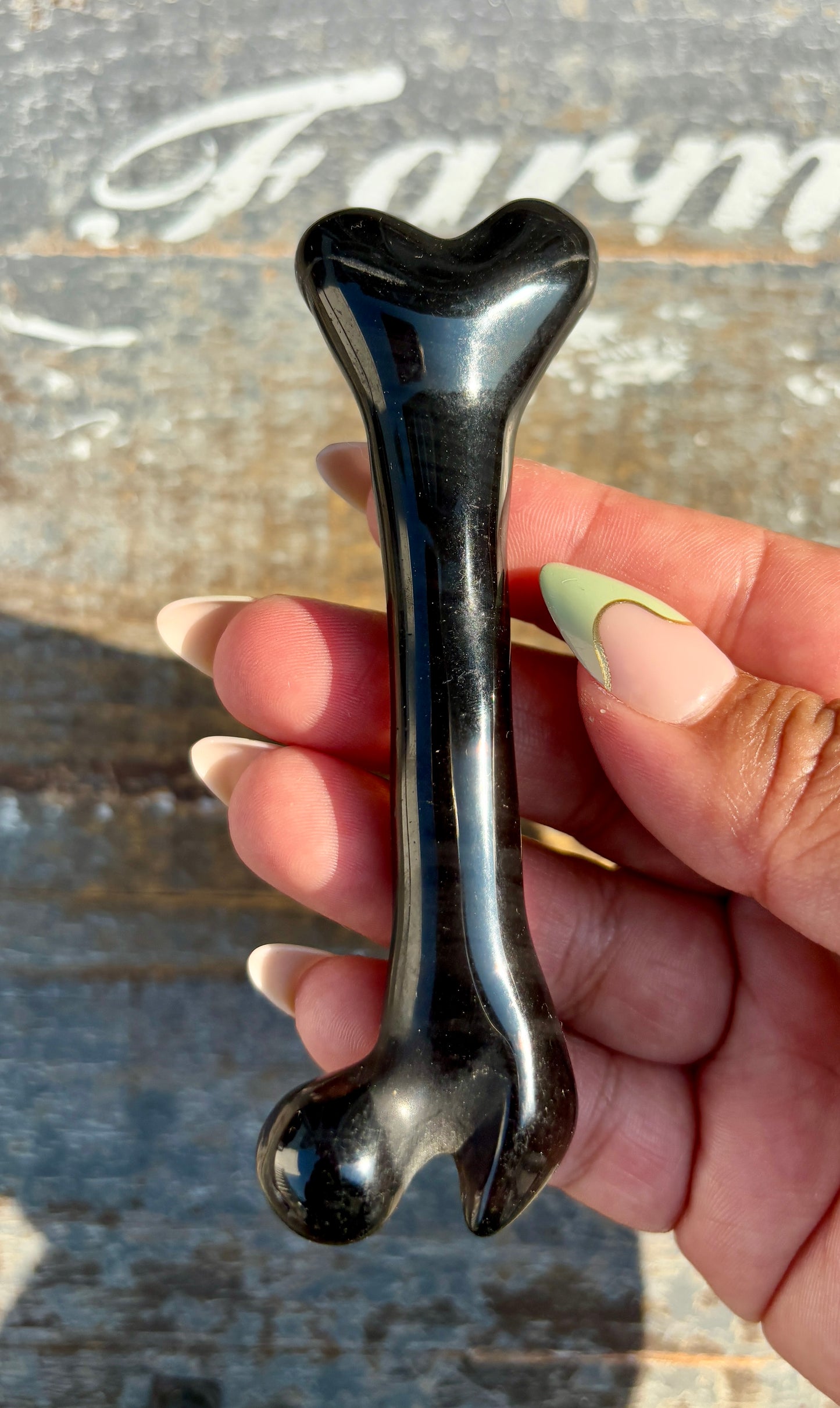 Ice Obsidian Bone | Hand Carved | Opt I