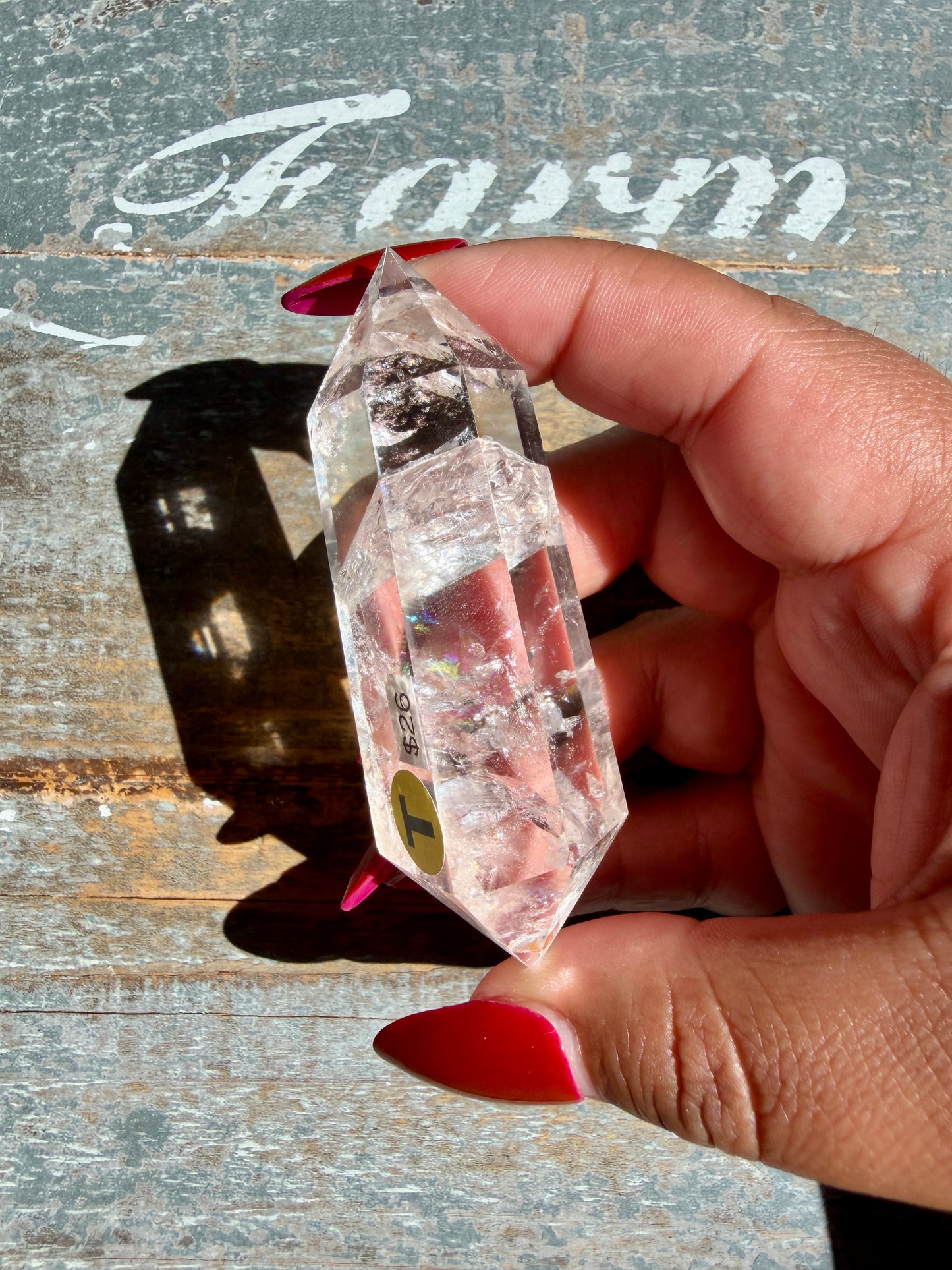 Clear Fire Quartz Wand (Subtle Pink Hue) | Opt T