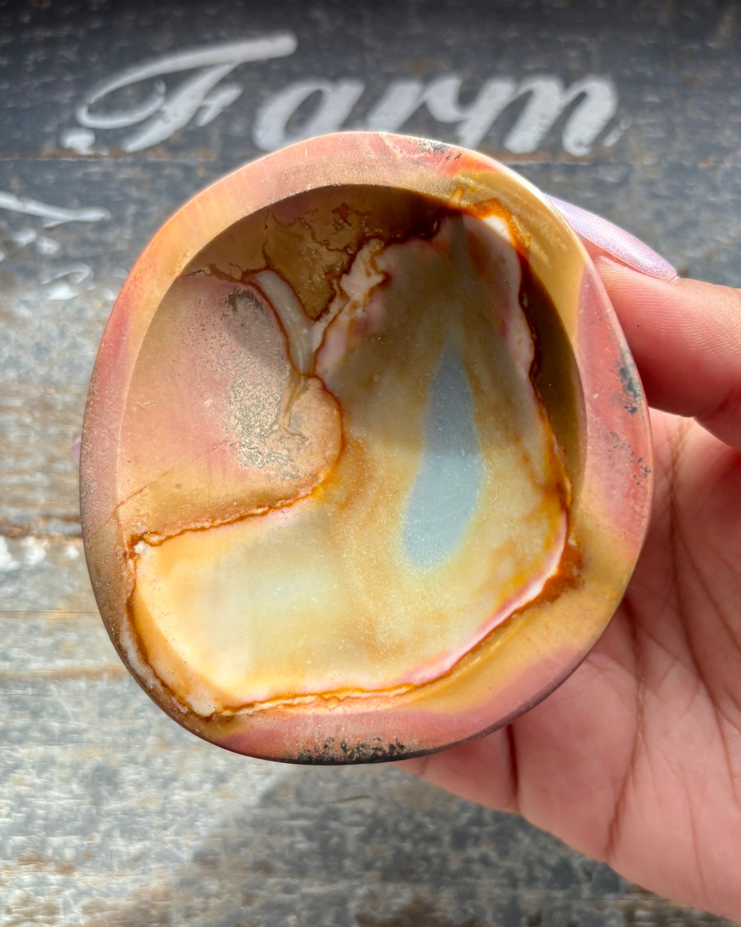 Gorgeous Polychrome Jasper Hand Carved Bowl from Madagascar