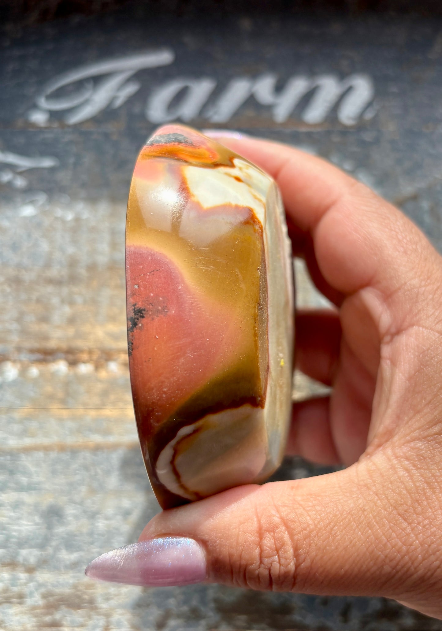 Gorgeous Polychrome Jasper Hand Carved Bowl from Madagascar