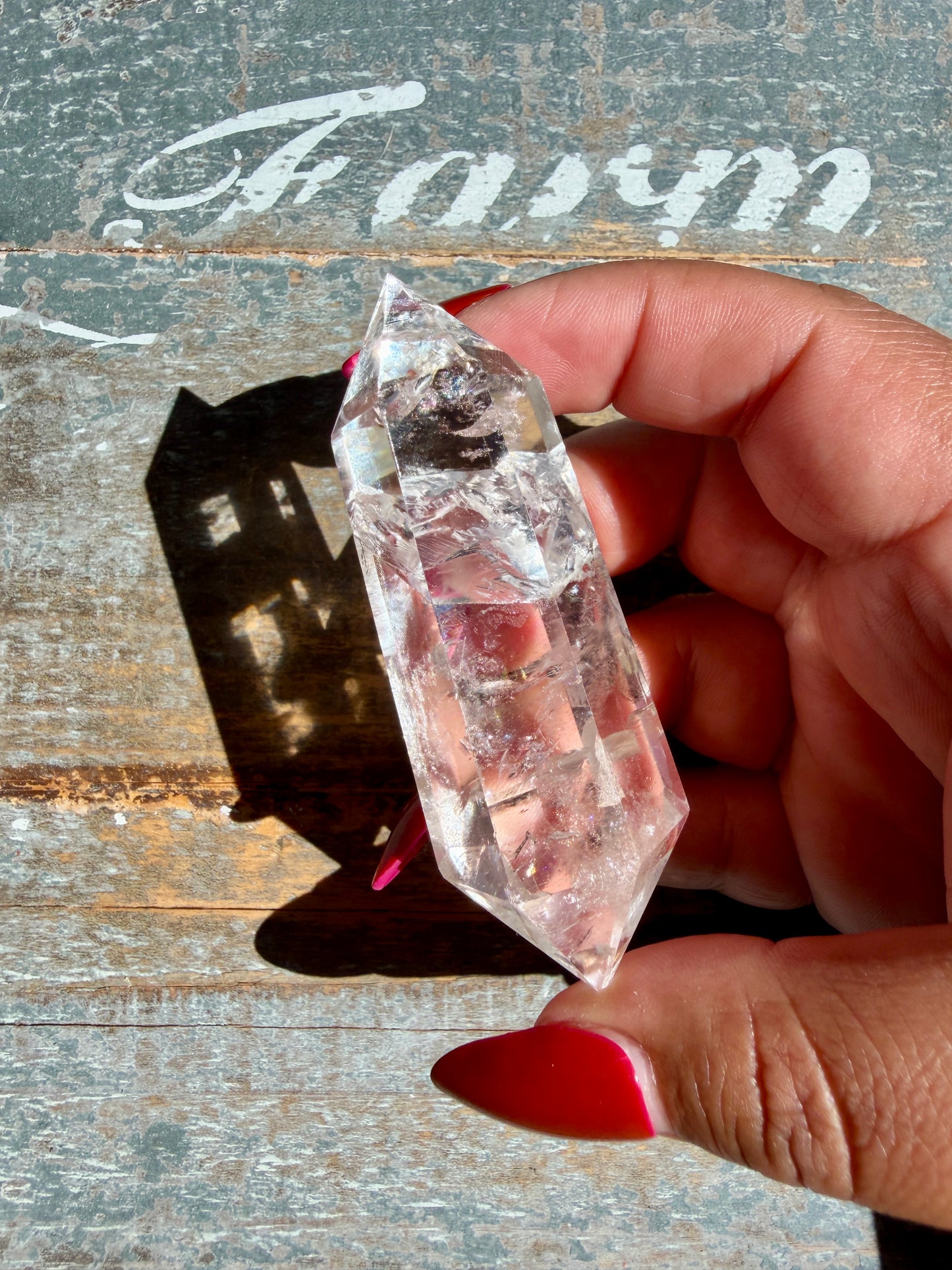 Clear Fire Quartz Wand (Subtle Pink Hue) | Opt T