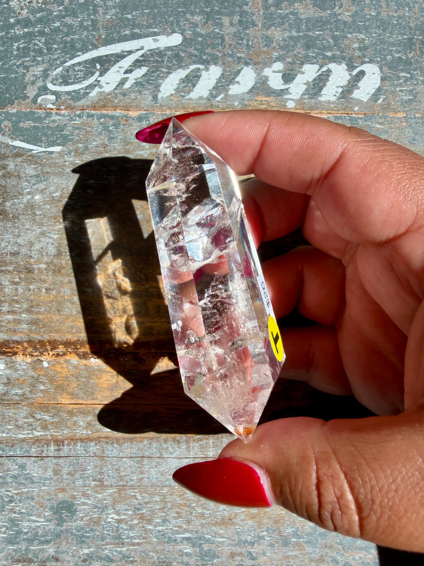 Clear Fire Quartz Wand (Subtle Pink Hue) | Opt T