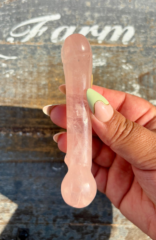 Rose Quartz Bone | Hand Carved | Opt N