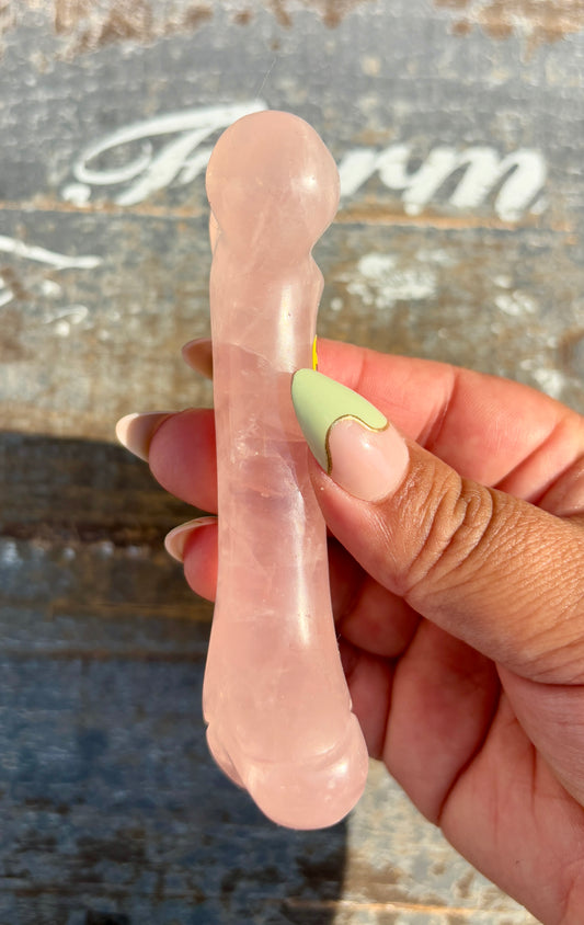 Rose Quartz Bone | Hand Carved | Opt M