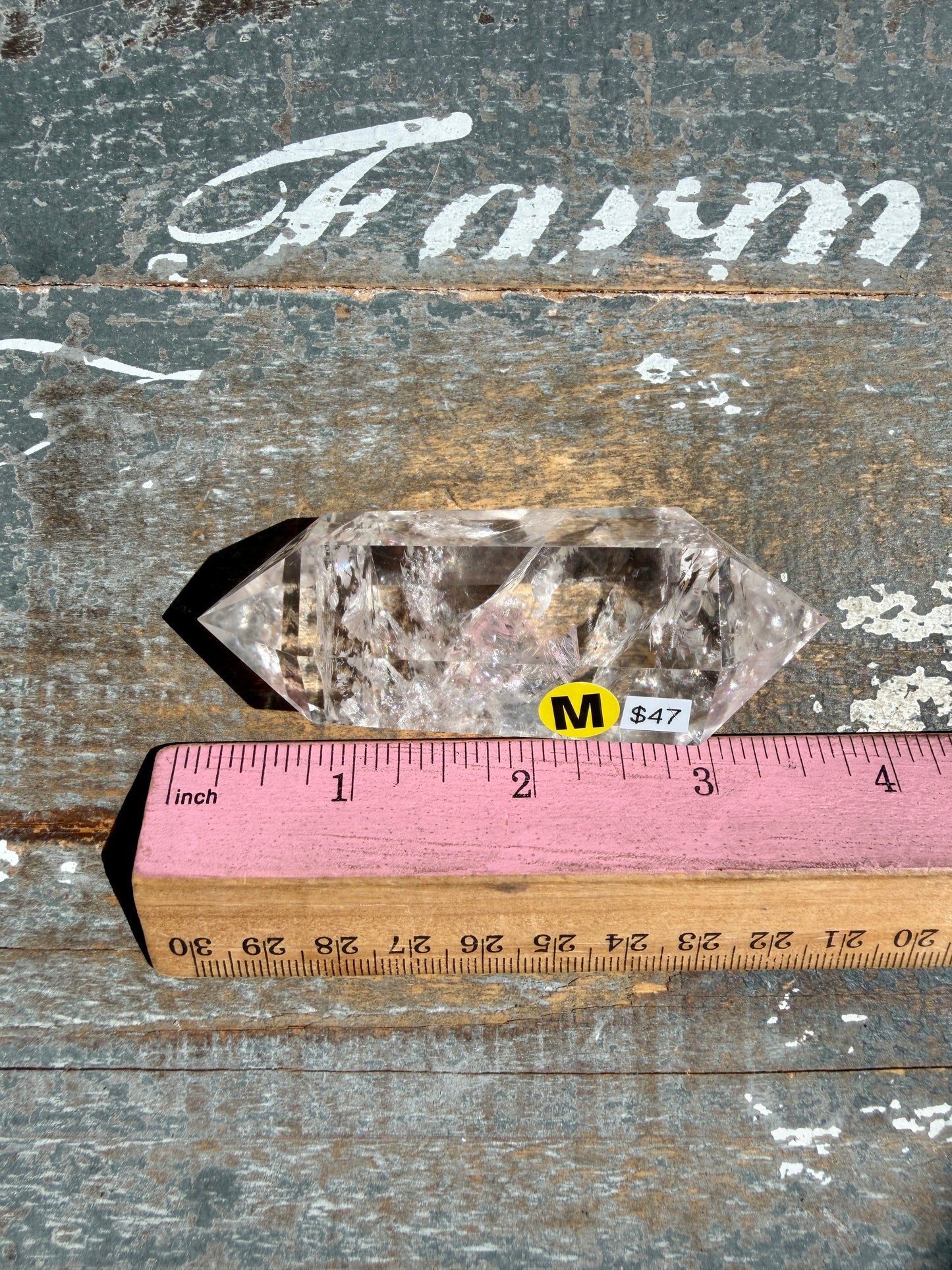 Clear Fire Quartz Wand (Subtle Pink Hue) | Opt M