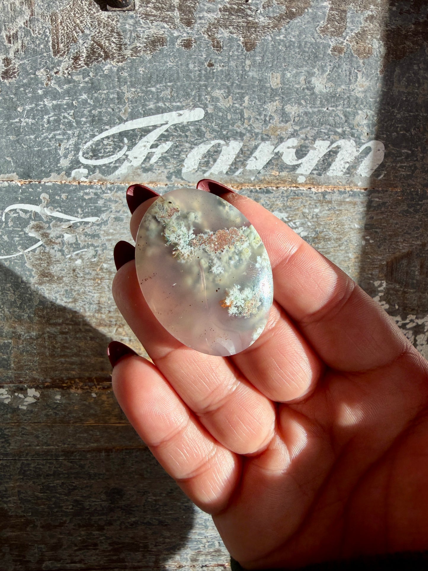 Gorgeous High Grade Moss Agate Cab | Opt K