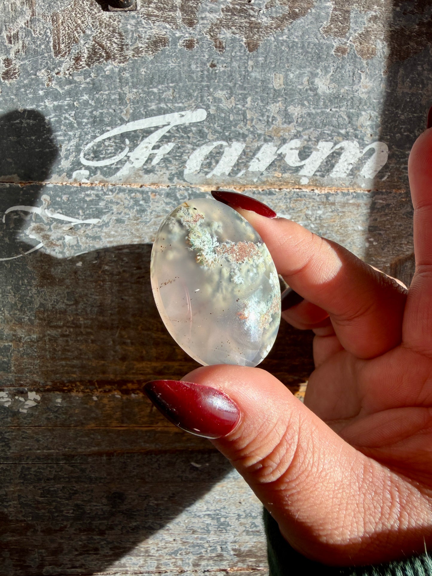Gorgeous High Grade Moss Agate Cab | Opt K
