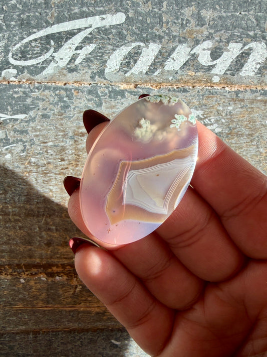 Gorgeous High Grade Moss Agate Cab | Opt M