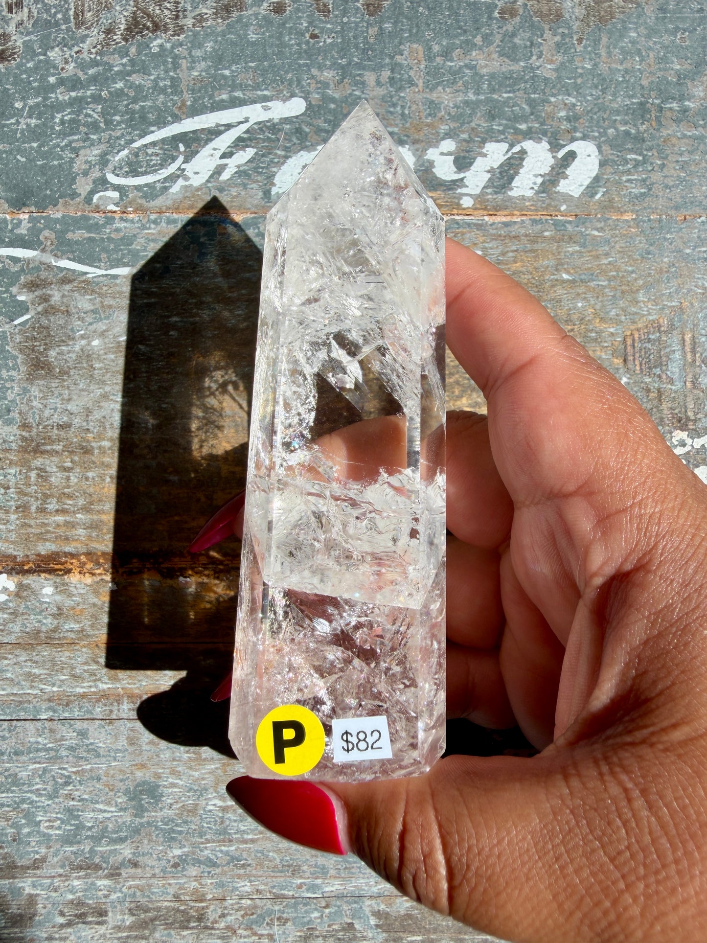 Clear Fire Quartz Tower (Subtle Pink Hue) | Opt P