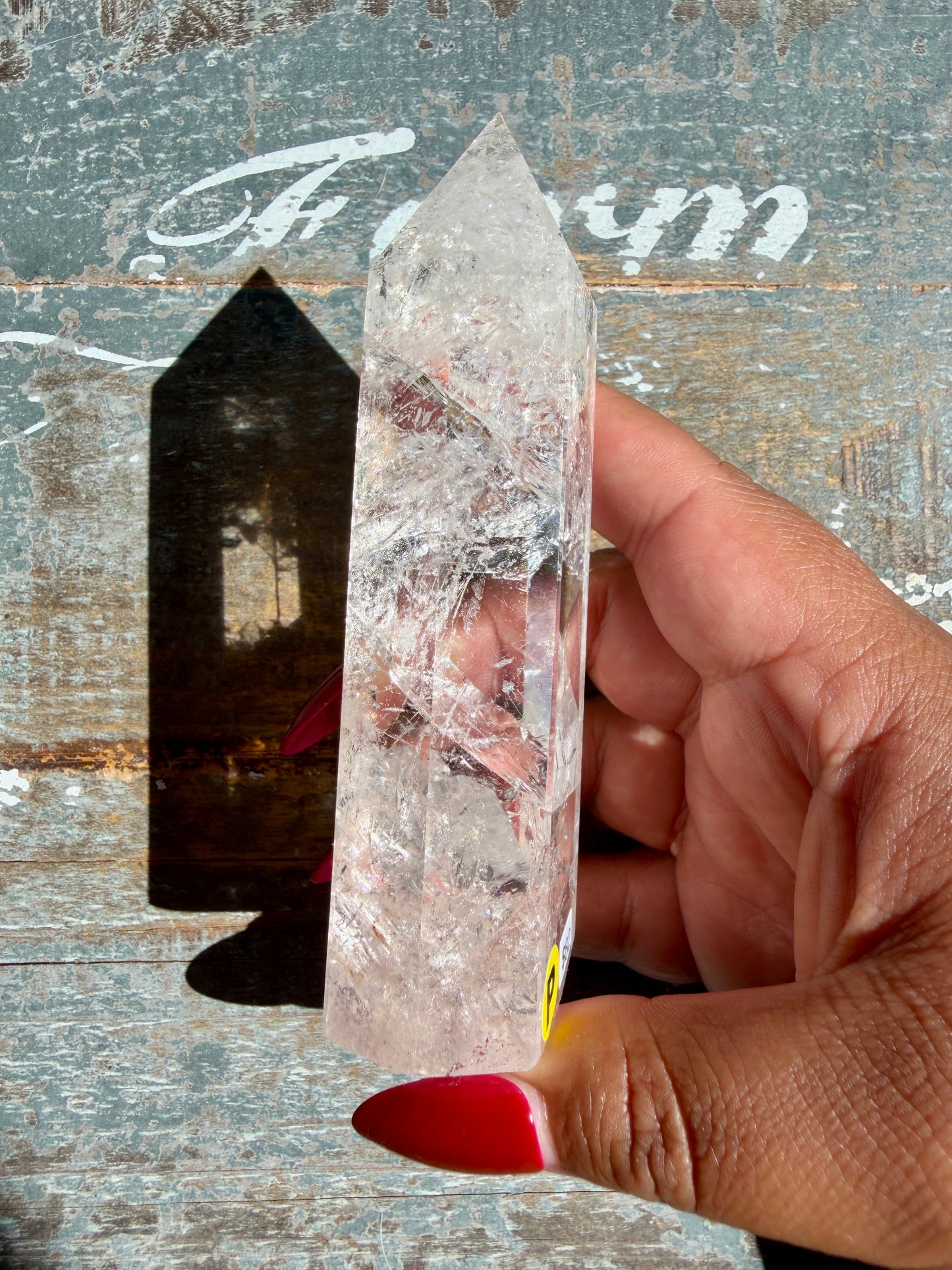 Clear Fire Quartz Tower (Subtle Pink Hue) | Opt P