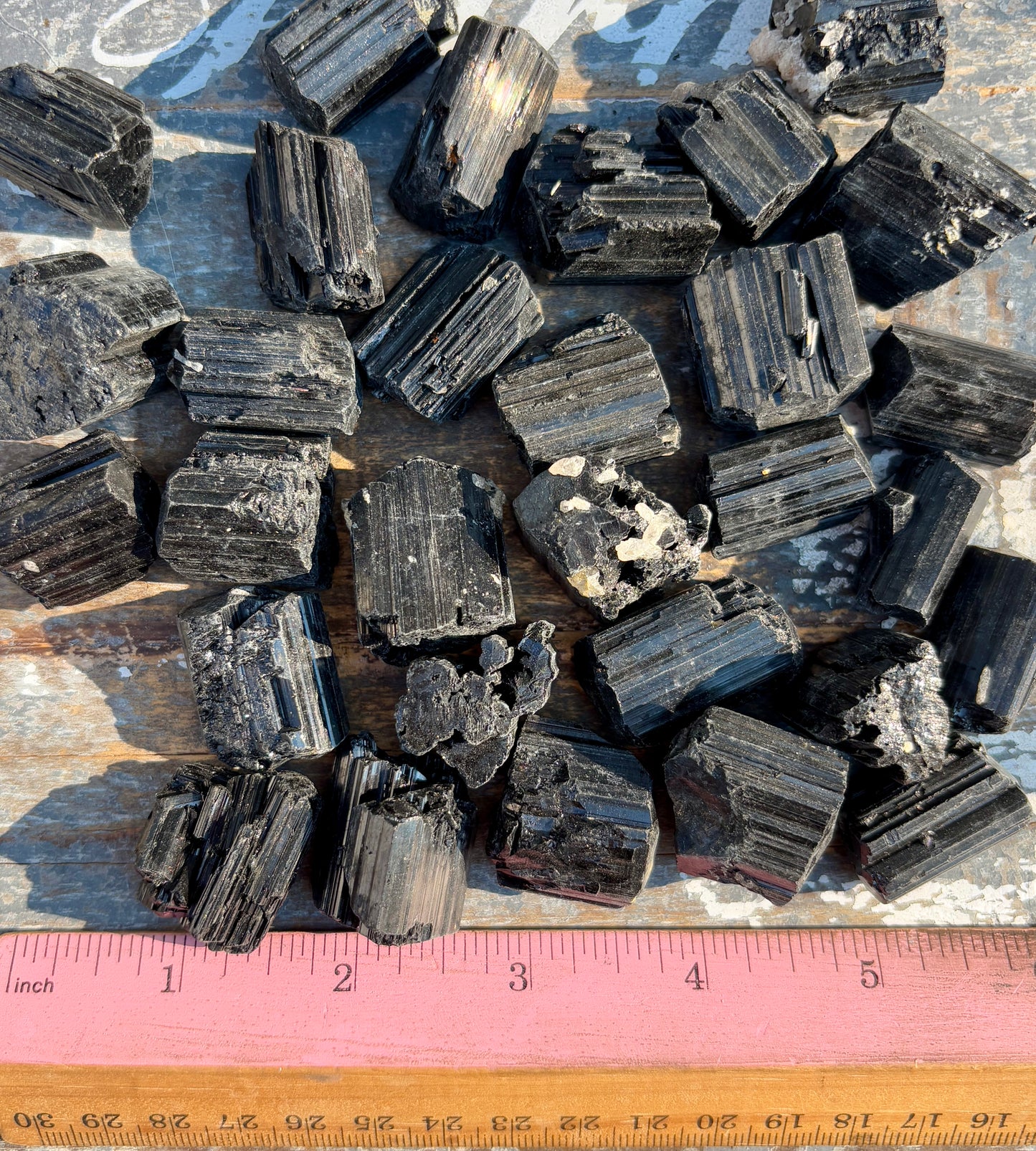 One (1) Small Black Tourmaline Raw Chunk