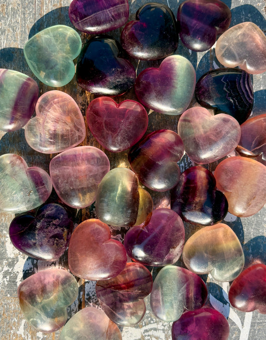 One (1) Candy Fluorite Small Heart | Intuitively Chosen