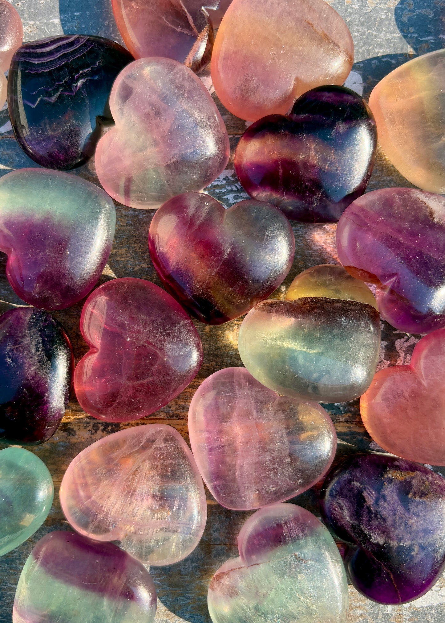 One (1) Candy Fluorite Small Heart | Intuitively Chosen