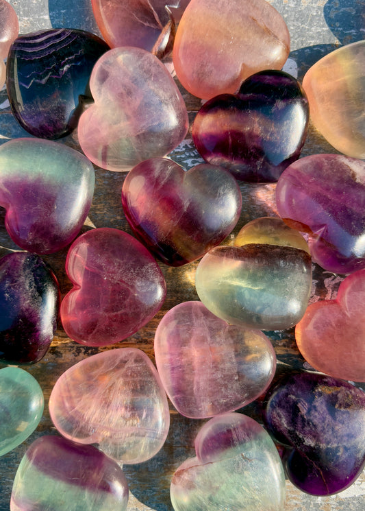 One (1) Candy Fluorite Small Heart | Intuitively Chosen