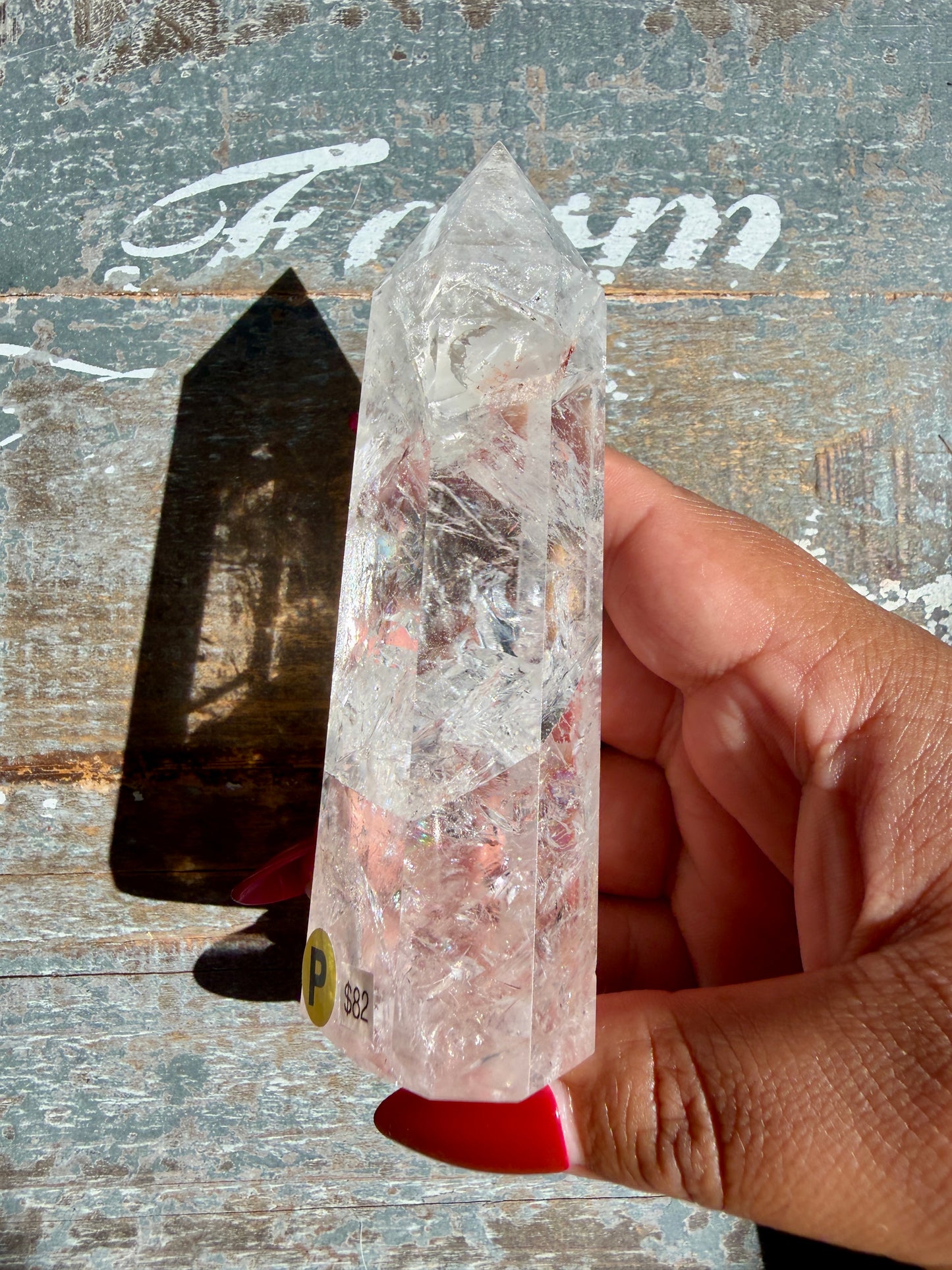 Clear Fire Quartz Tower (Subtle Pink Hue) | Opt P