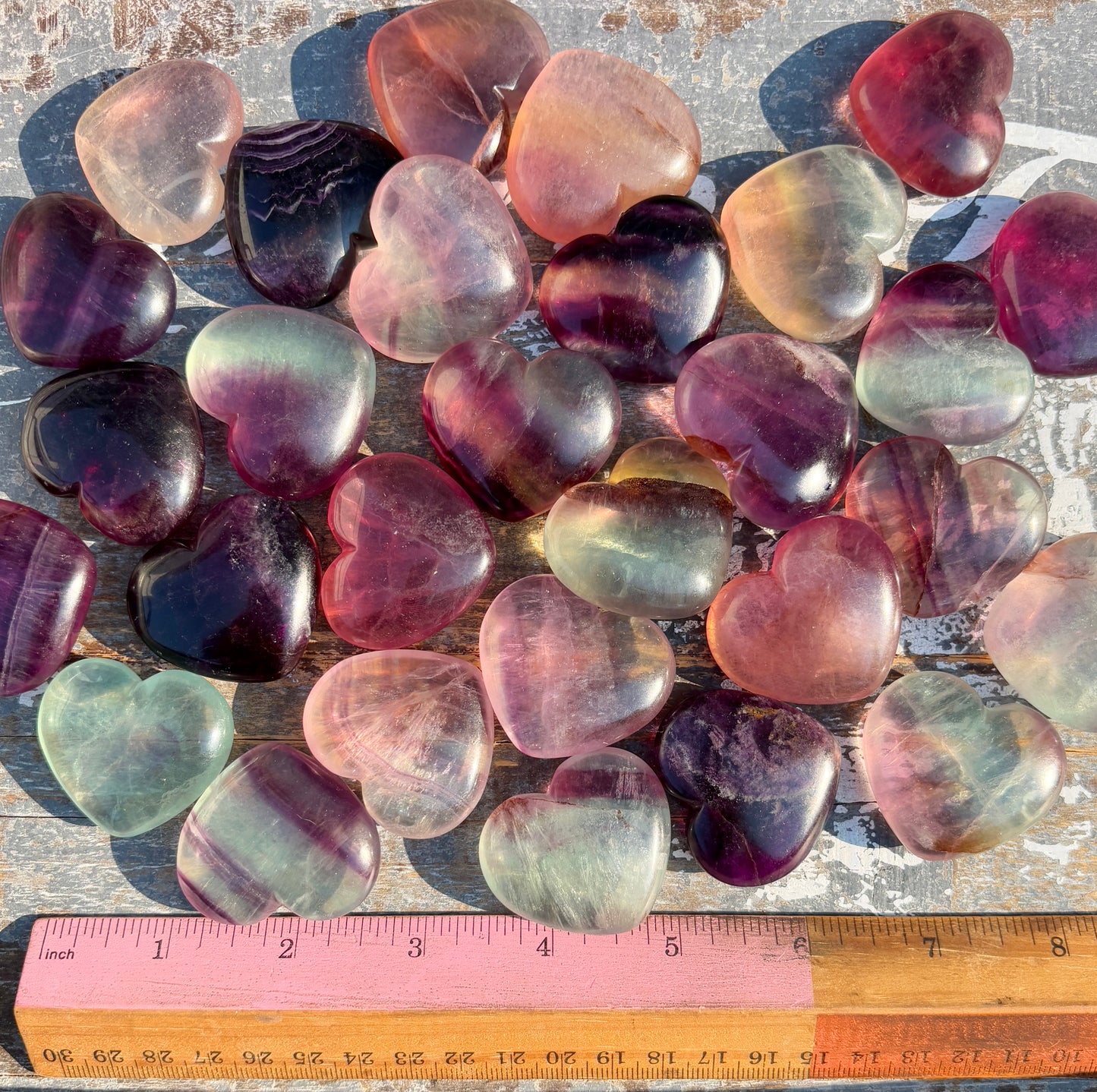 One (1) Candy Fluorite Small Heart | Intuitively Chosen