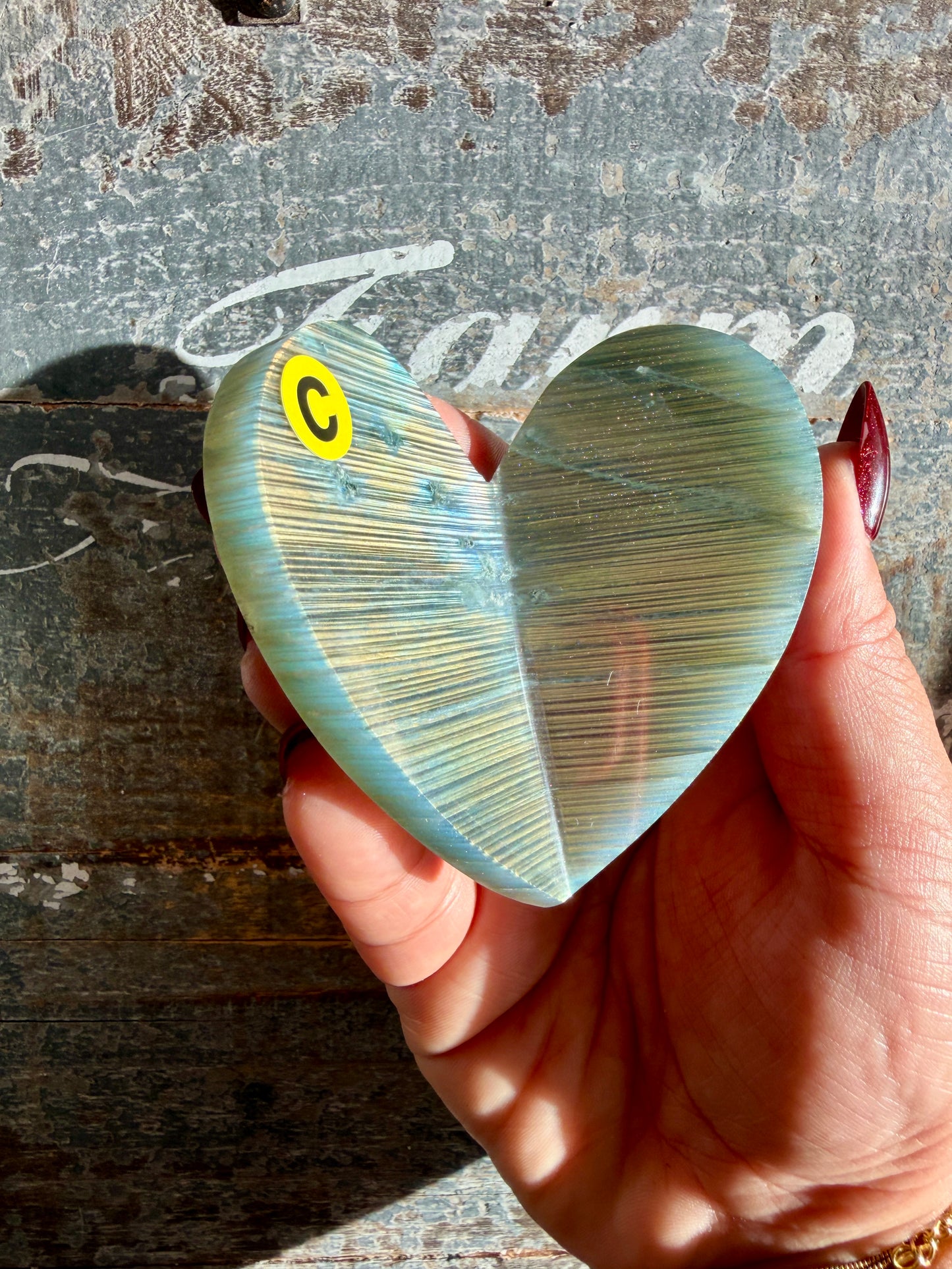 Gorgeous Labradorite 3D Heart | Madagascar | Opt C