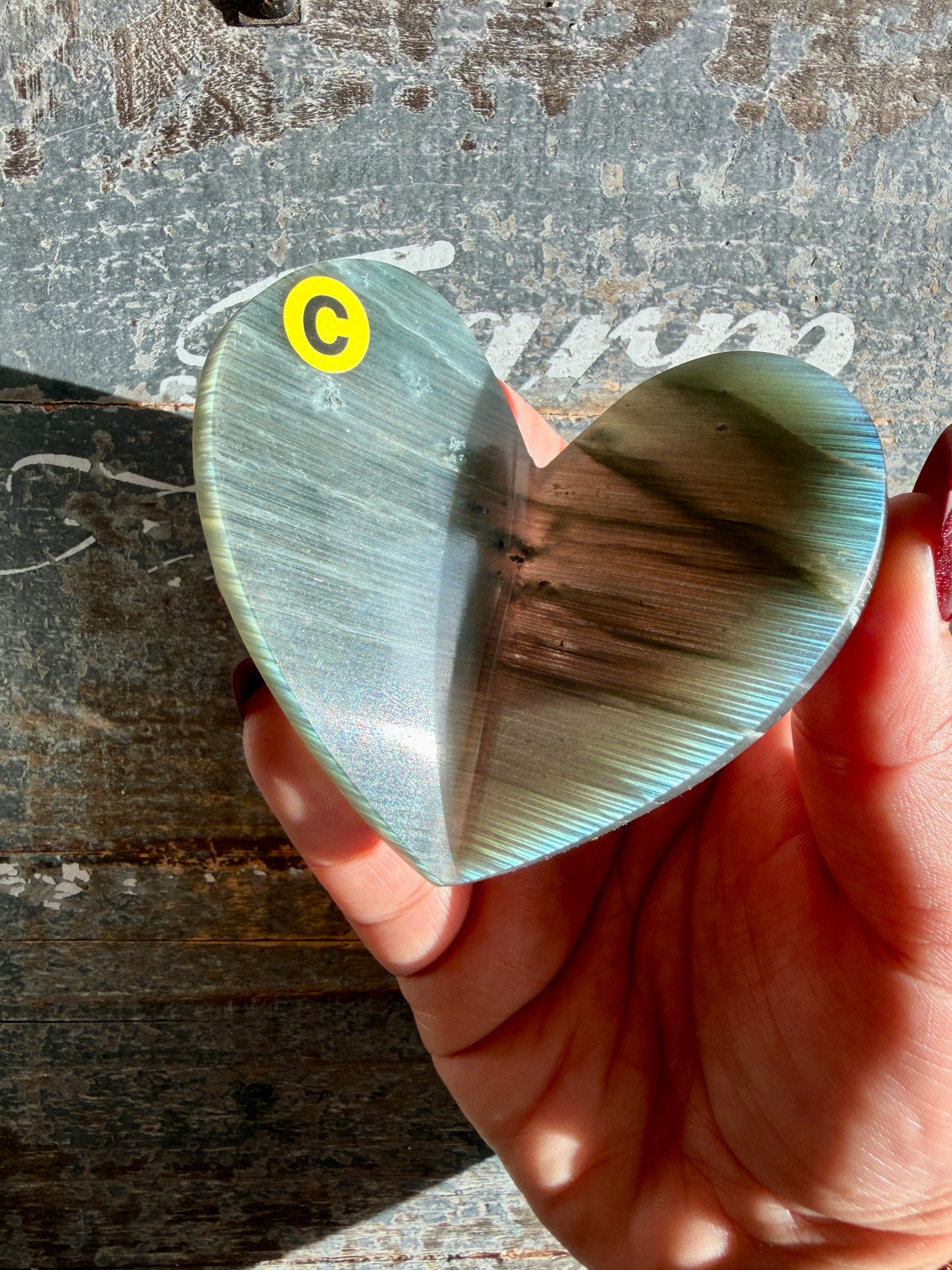 Gorgeous Labradorite 3D Heart | Madagascar | Opt C
