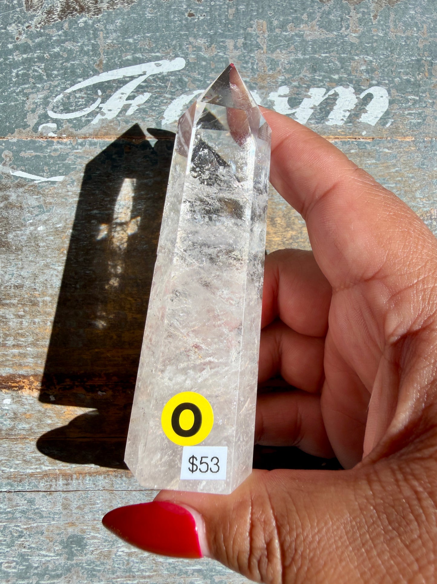 Clear Fire Quartz Tower (Subtle Pink Hue) | Opt O