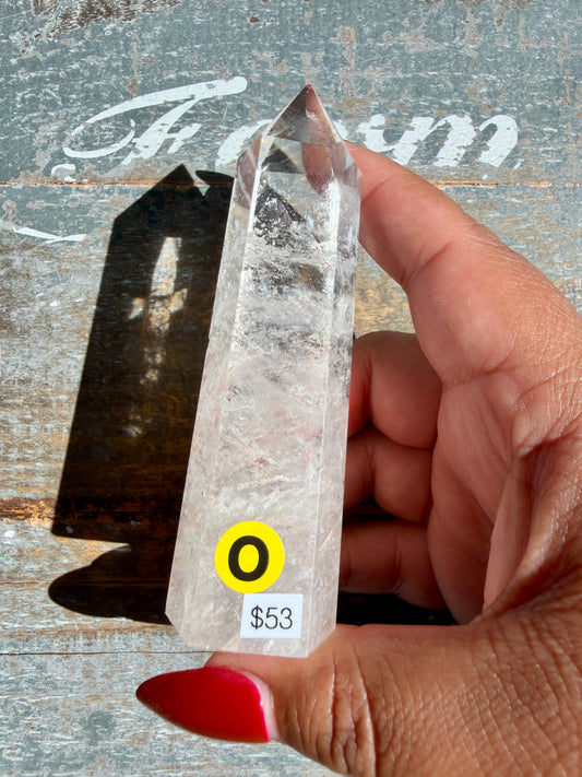 Clear Fire Quartz Tower (Subtle Pink Hue) | Opt O