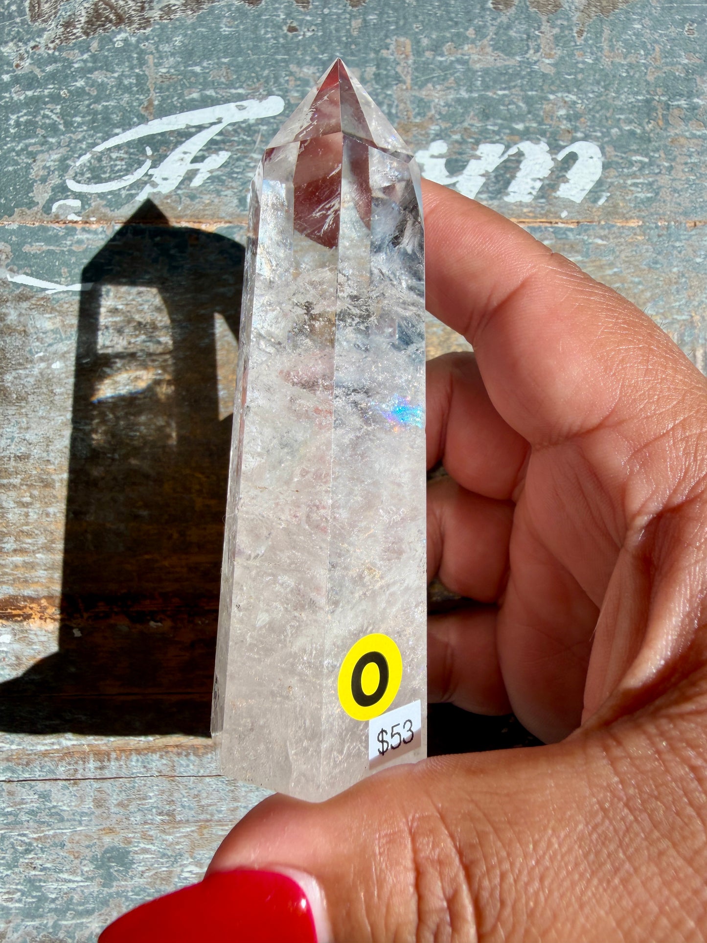 Clear Fire Quartz Tower (Subtle Pink Hue) | Opt O