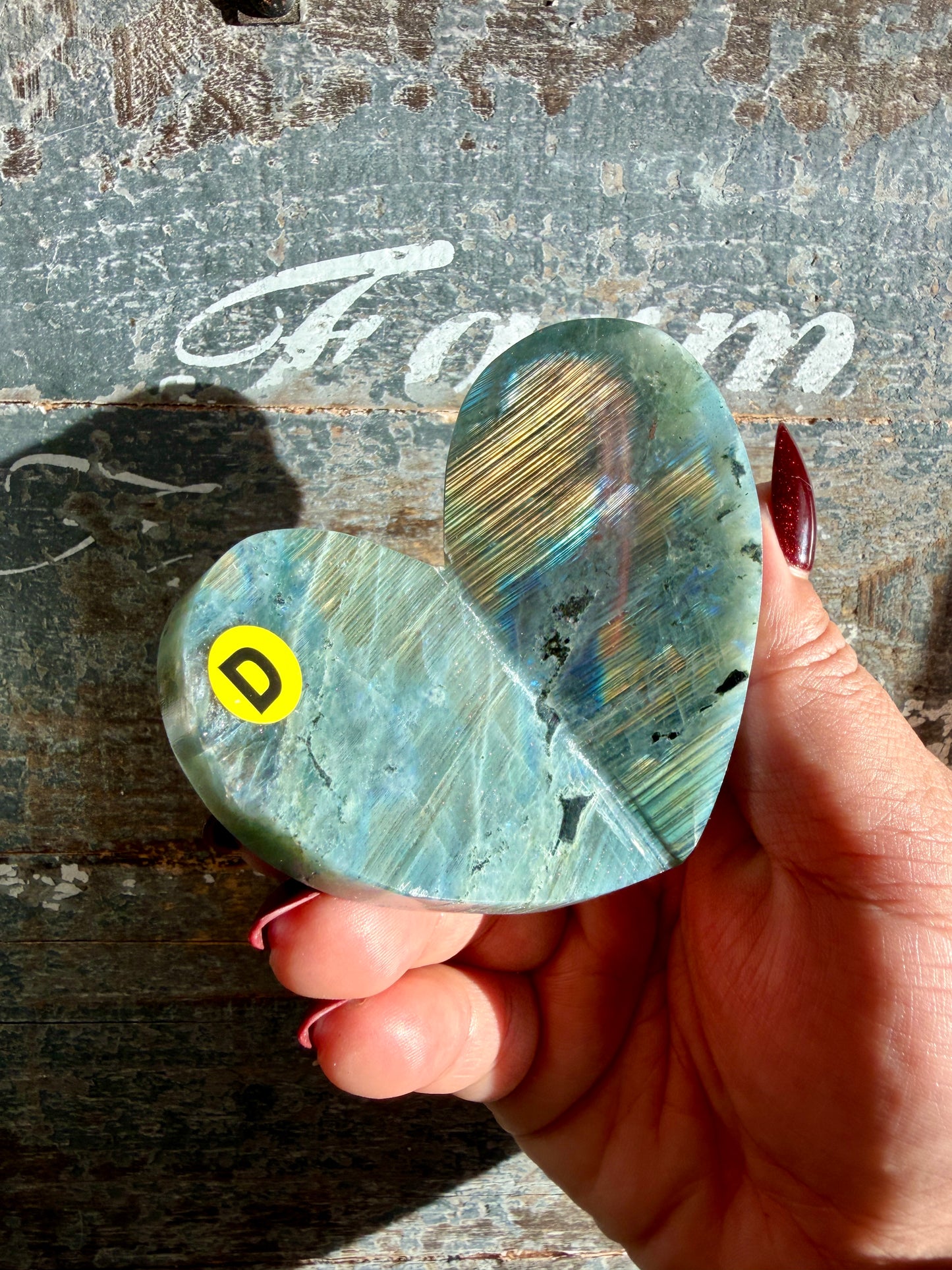 Gorgeous Labradorite 3D Heart | Madagascar | Opt D