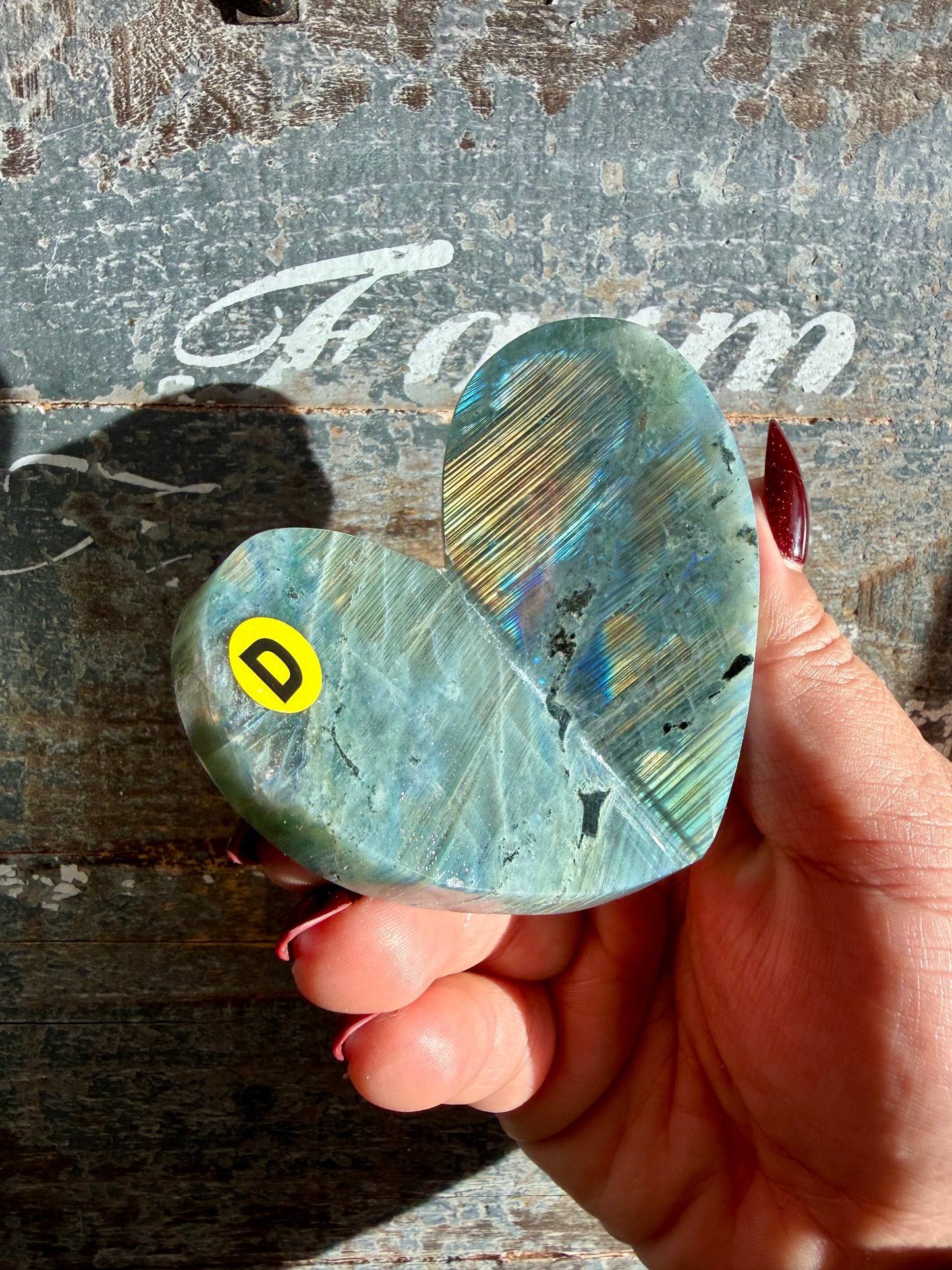 Gorgeous Labradorite 3D Heart | Madagascar | Opt D