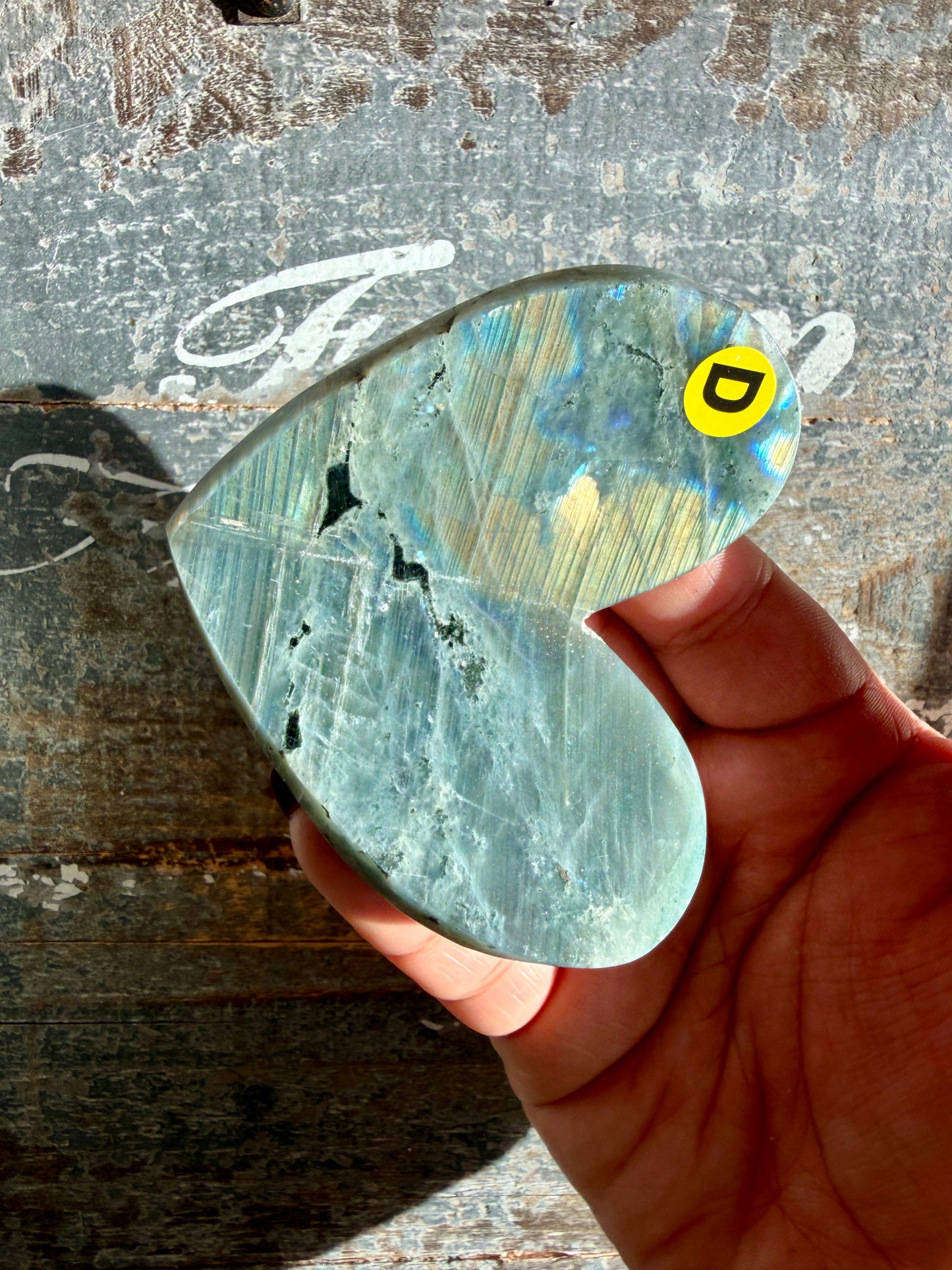 Gorgeous Labradorite 3D Heart | Madagascar | Opt D