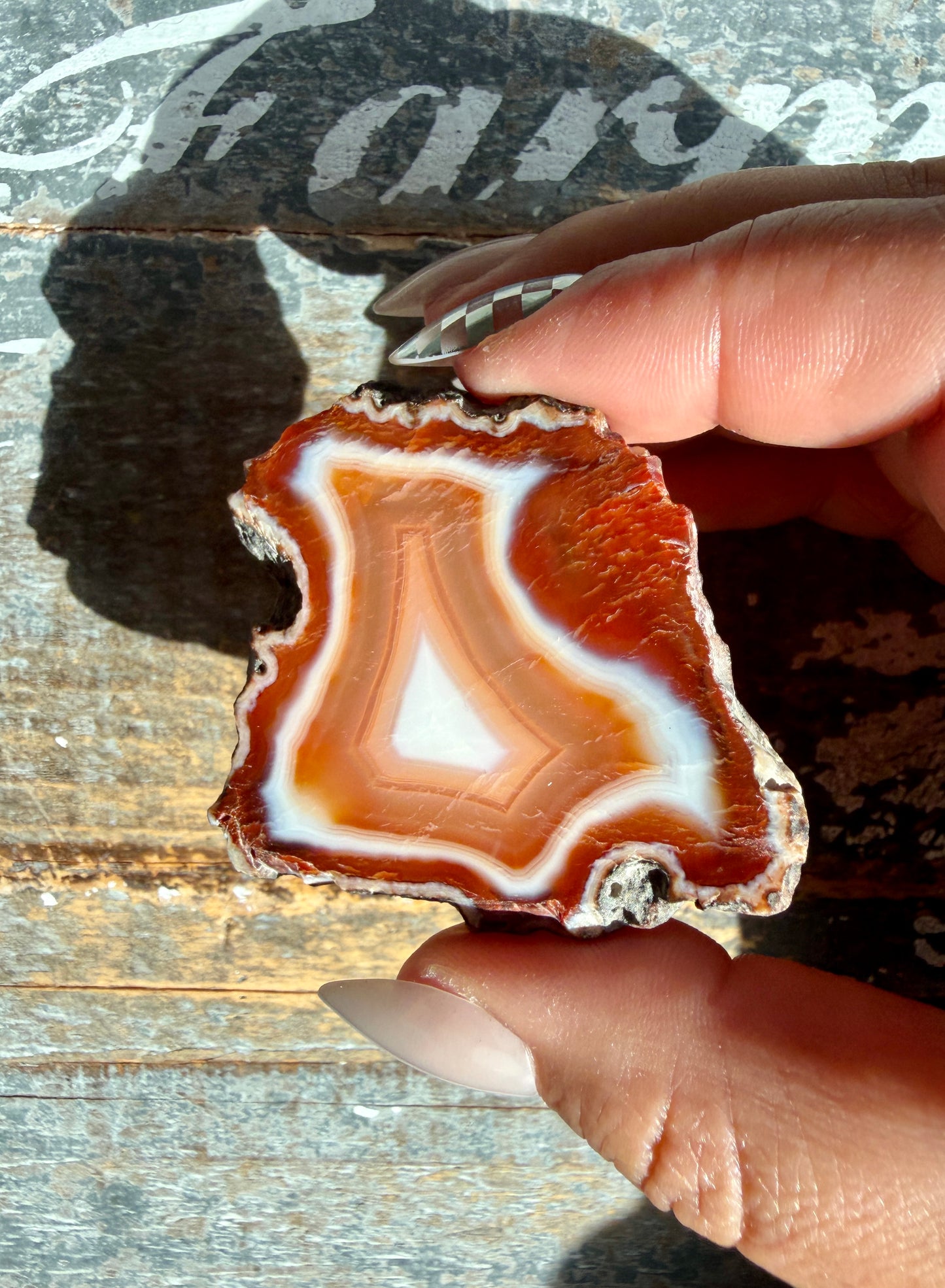 Orange Agate Mini Slab | Opt J