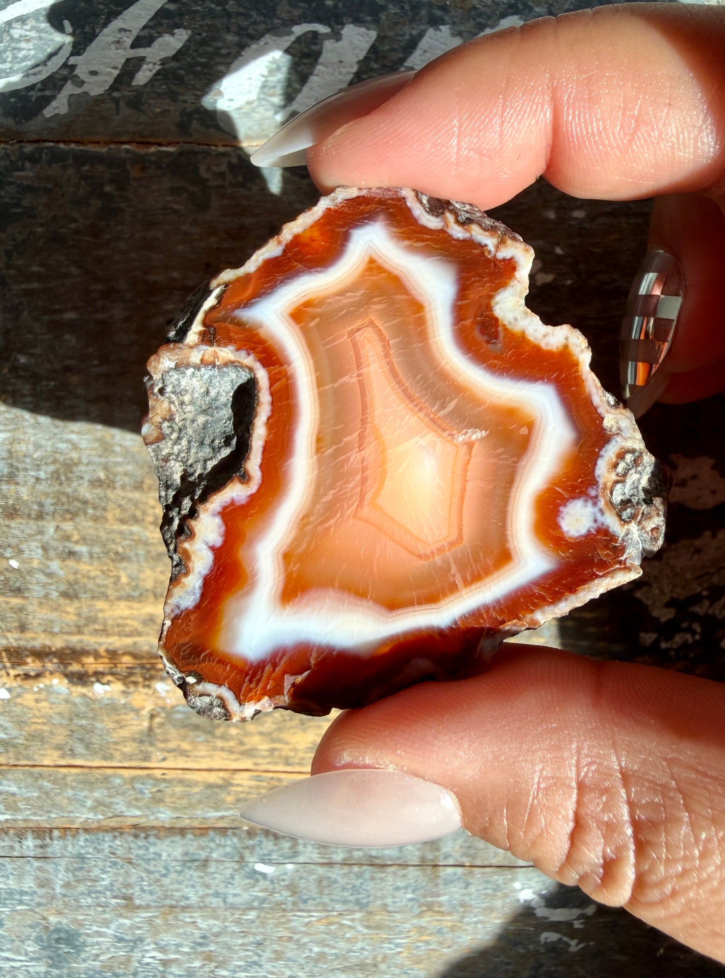 Orange Agate Mini Slab | Opt J