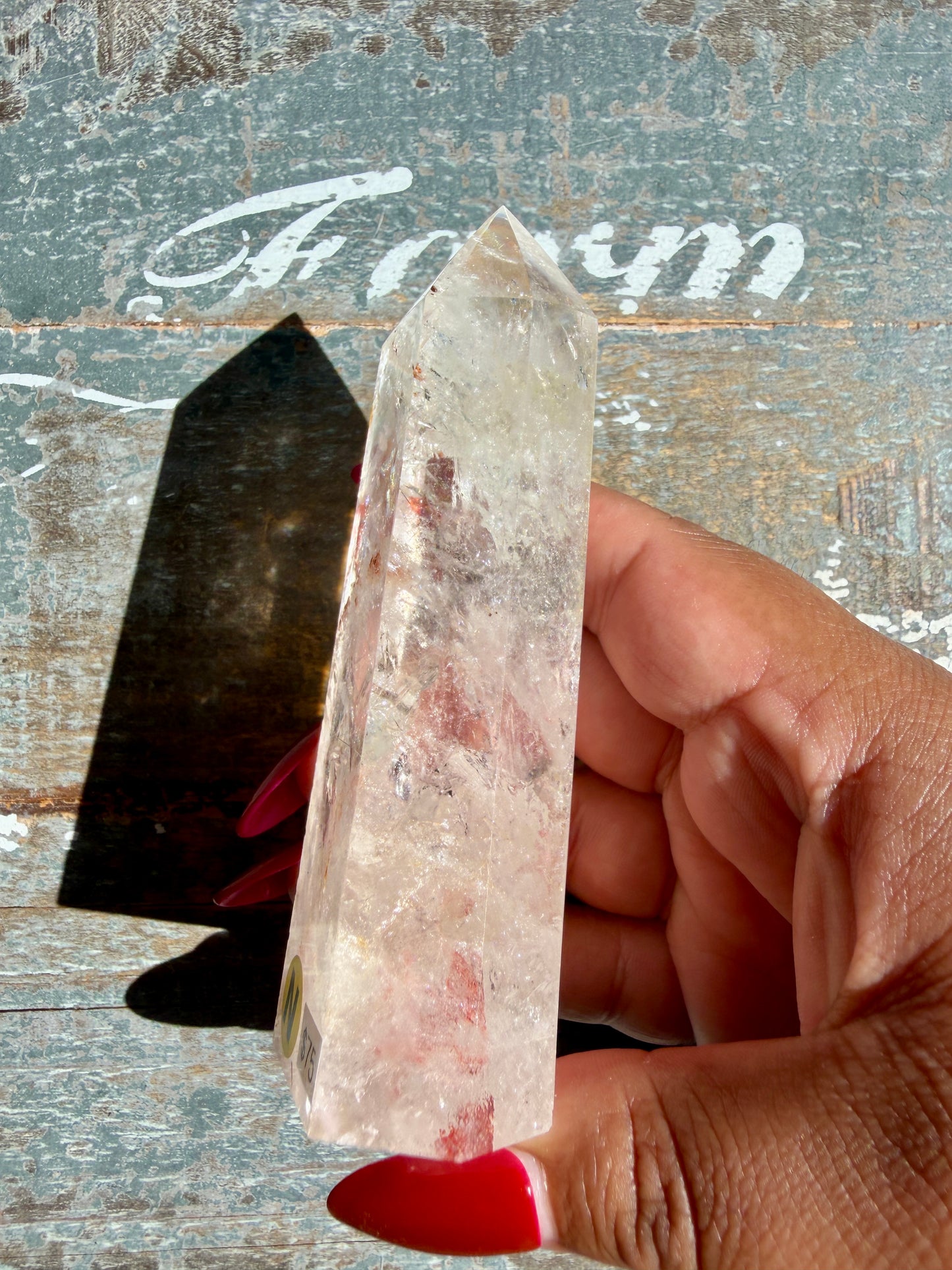 Clear Fire Quartz Tower (Subtle Pink Hue) | Opt N