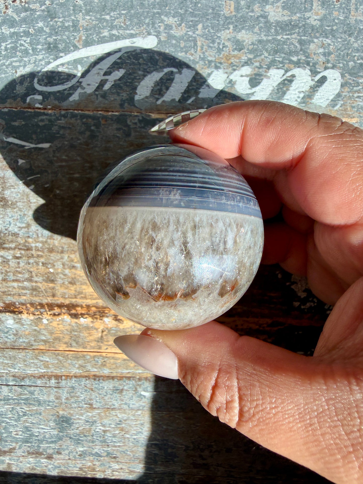 Gorgeous Carnelian/Orca Agate Sphere | Opt 40