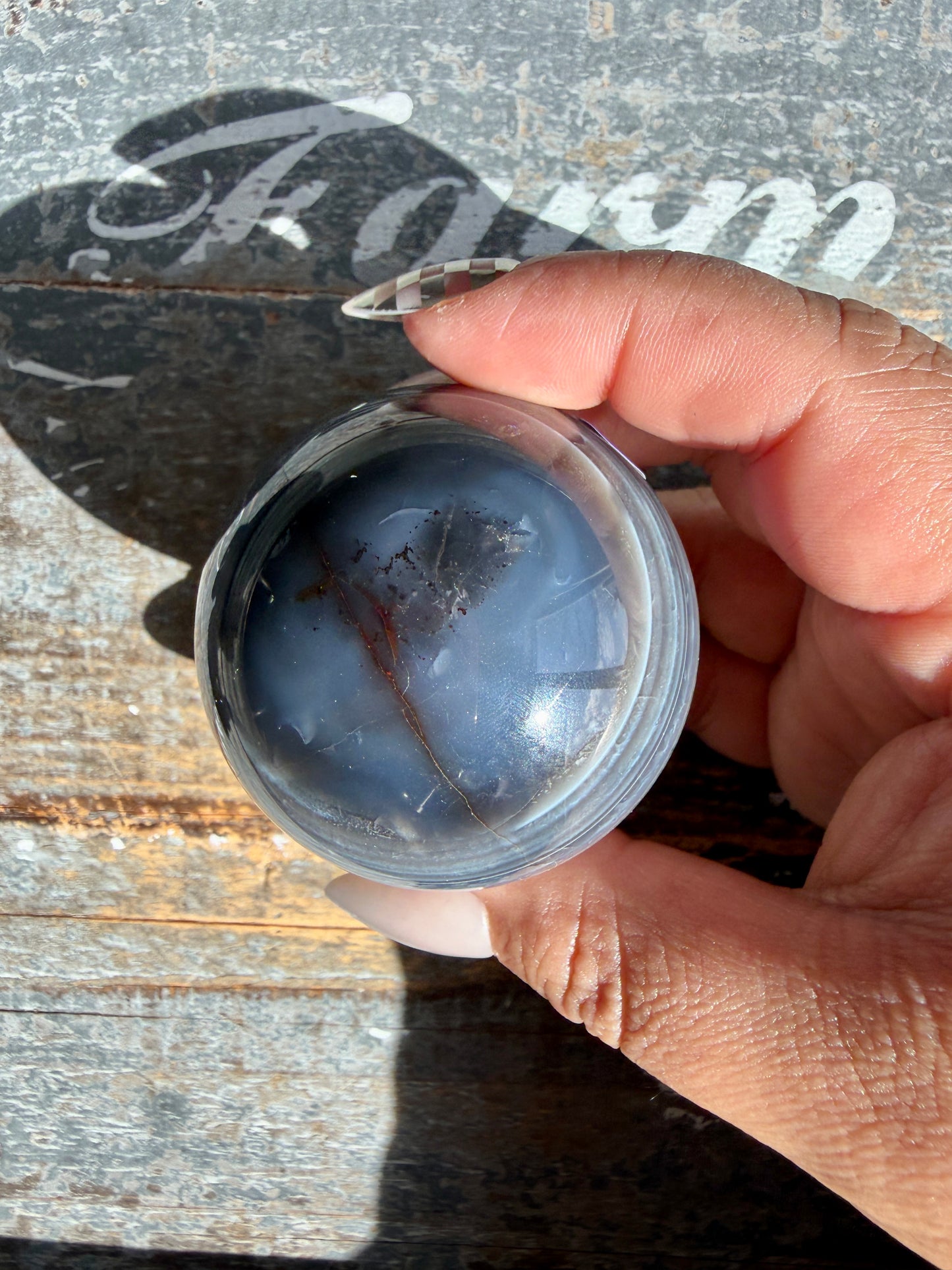 Gorgeous Carnelian/Orca Agate Sphere | Opt 40