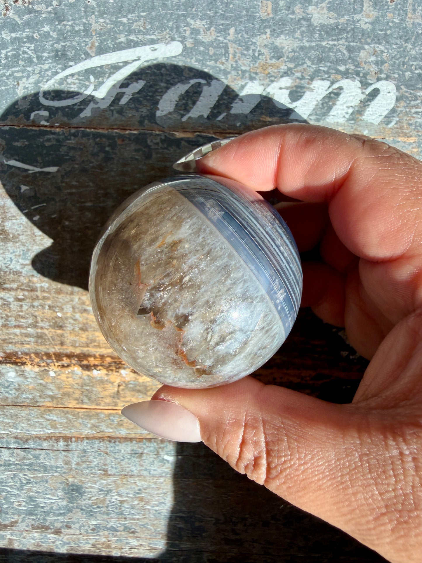 Gorgeous Carnelian/Orca Agate Sphere | Opt 40
