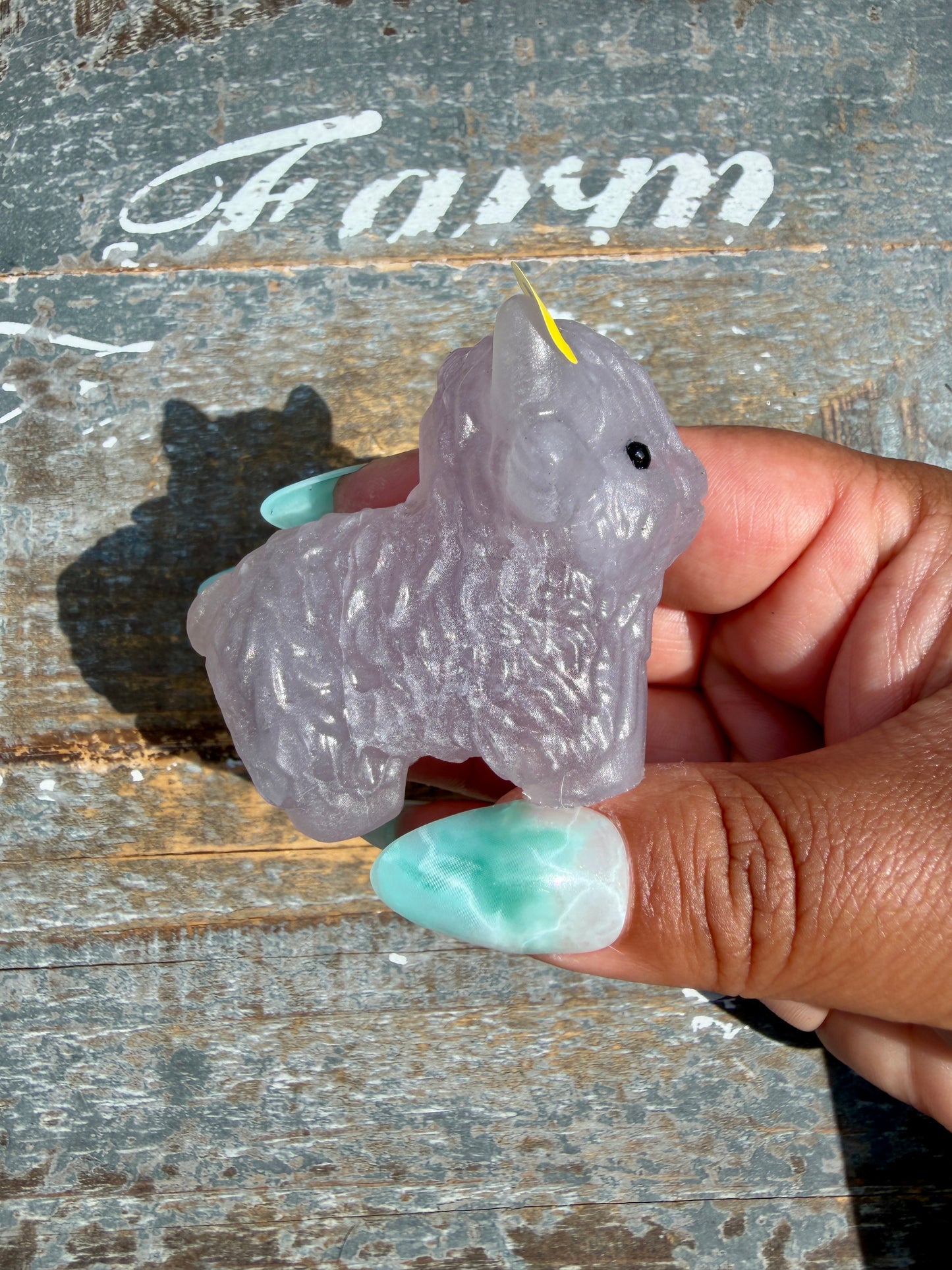 Adorable Yttrium Fluorite Highland Cow | Opt J
