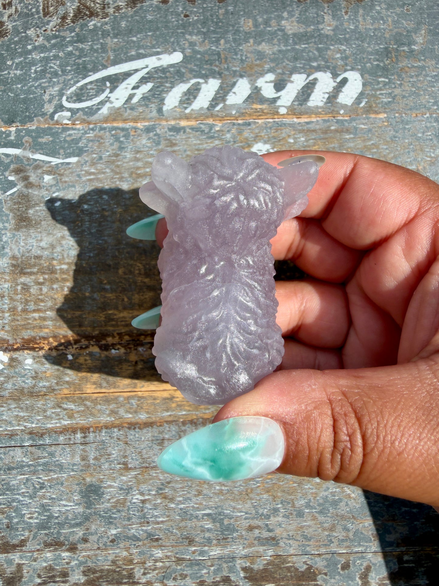 Adorable Yttrium Fluorite Highland Cow | Opt J