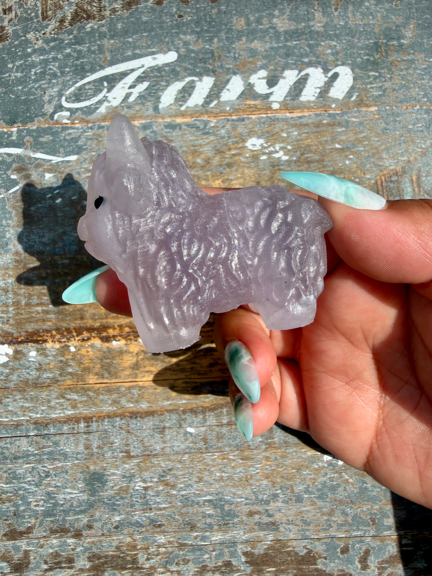 Adorable Yttrium Fluorite Highland Cow | Opt J
