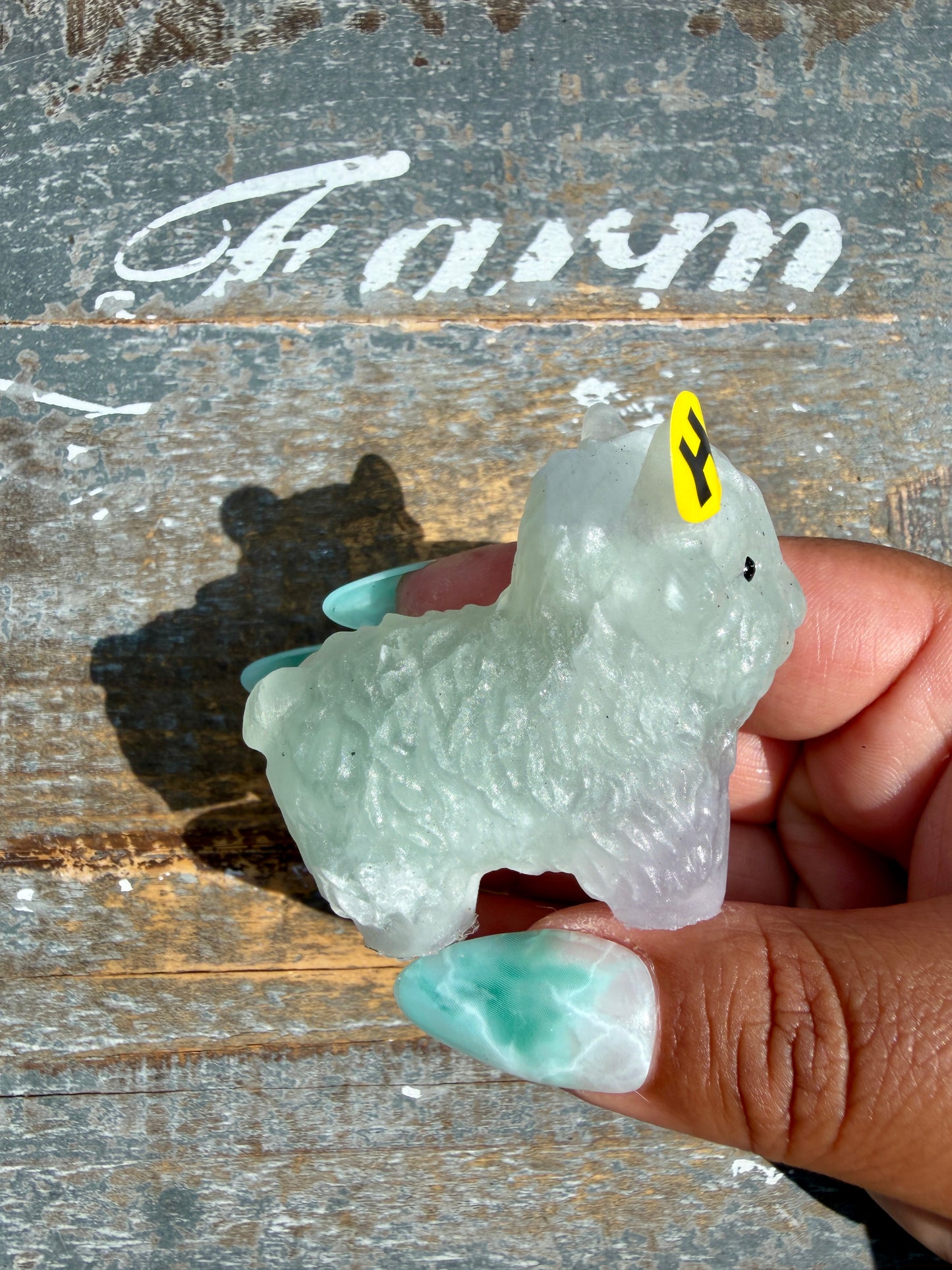 Adorable Yttrium Fluorite Highland Cow | Opt H