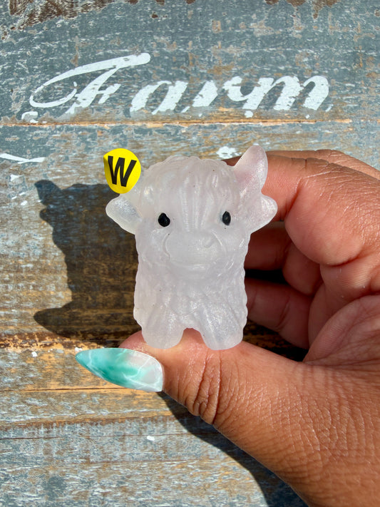 Adorable Yttrium Fluorite Highland Cow | Opt W