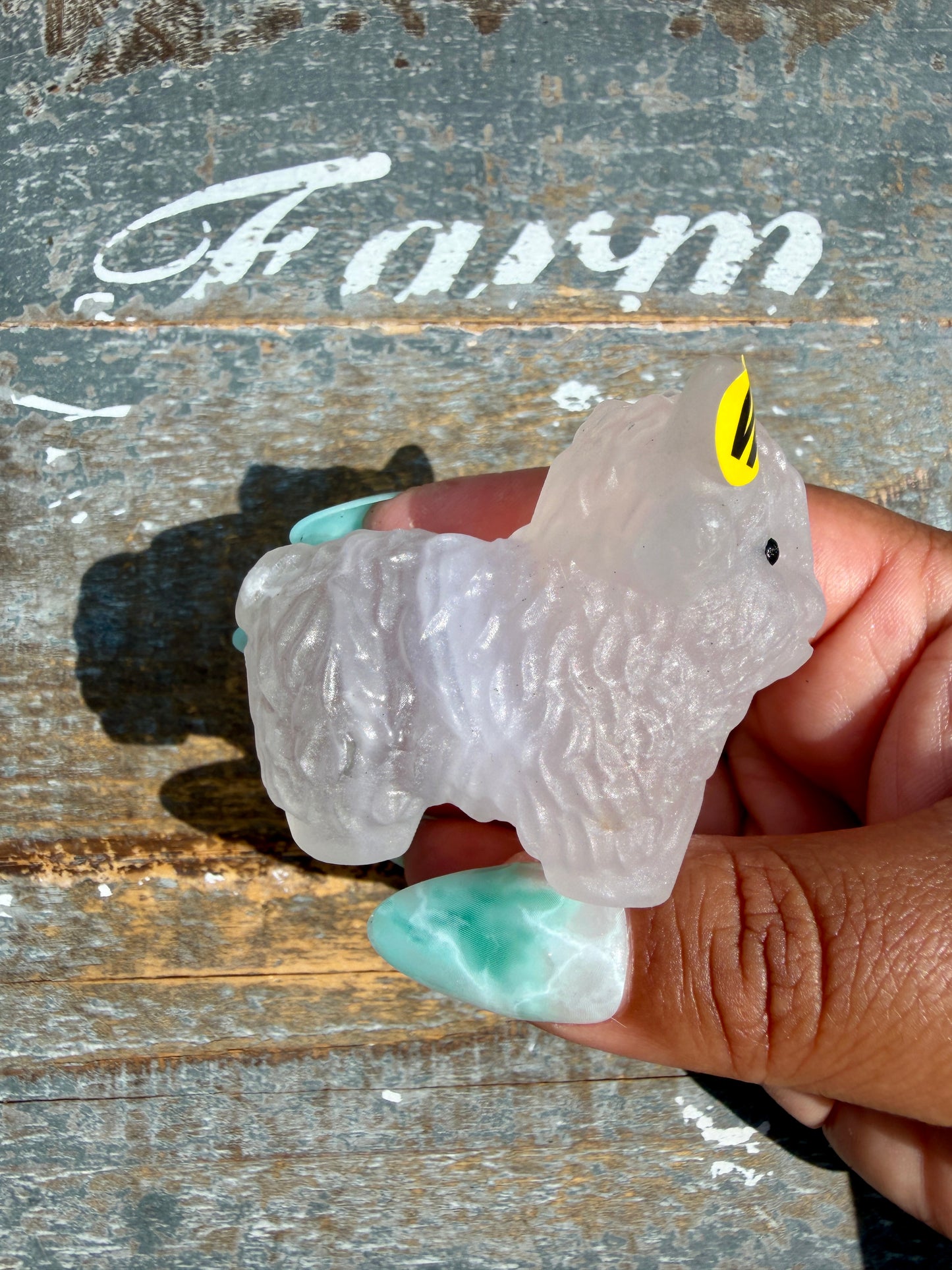 Adorable Yttrium Fluorite Highland Cow | Opt W