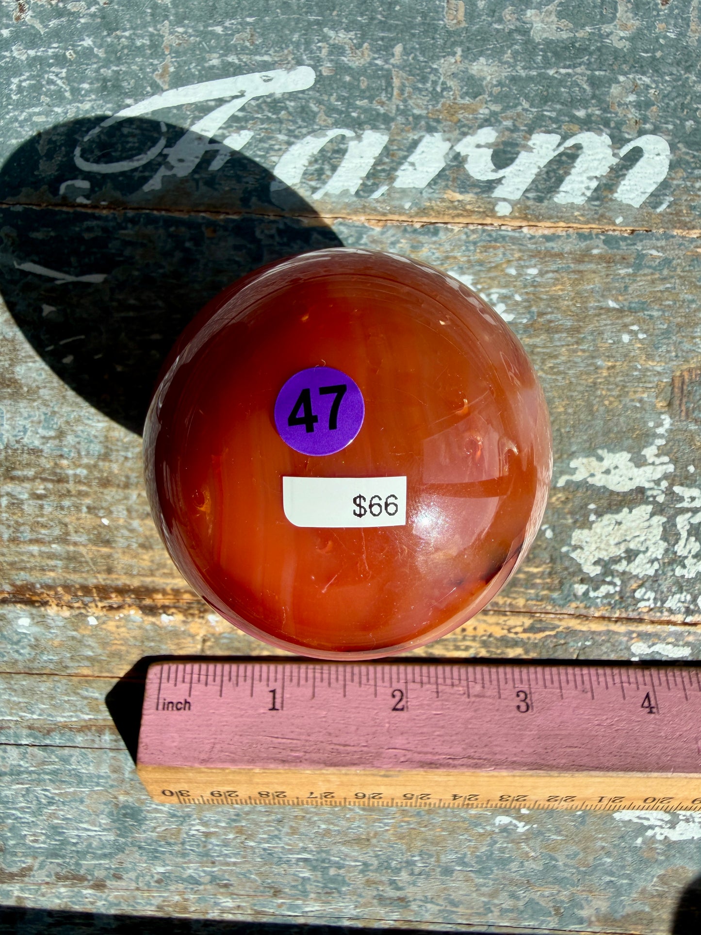 Gorgeous Carnelian/Orca Agate Sphere | Opt 47